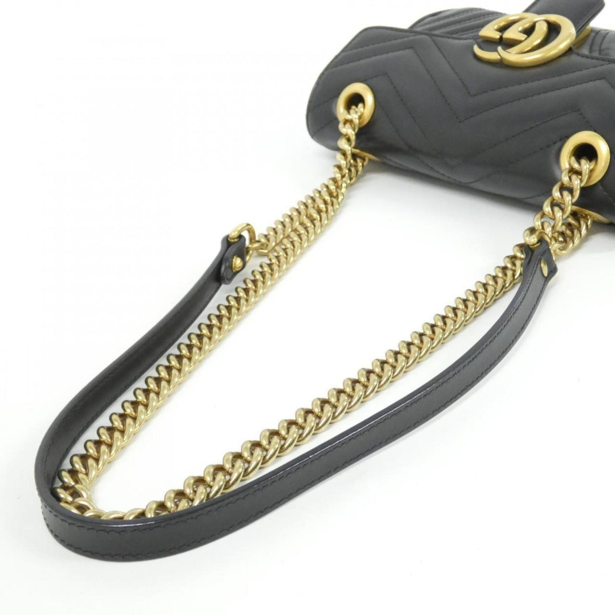 Gucci Black Quilting Leather Shoulder Bag (Pre-Owned)
