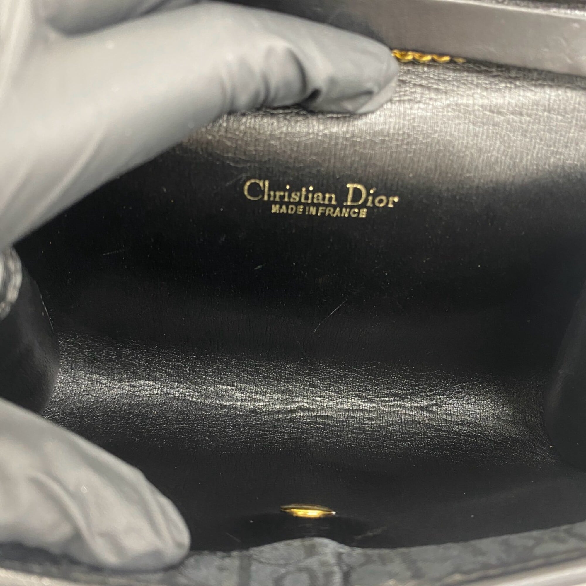 Christian Dior Black Canvas Leather Shoulder Bag (Pre-Owned)