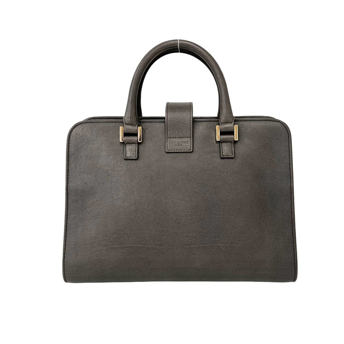 Yves Saint Laurent Gray Leather Handbag Shoulder Bag (Pre-Owned)