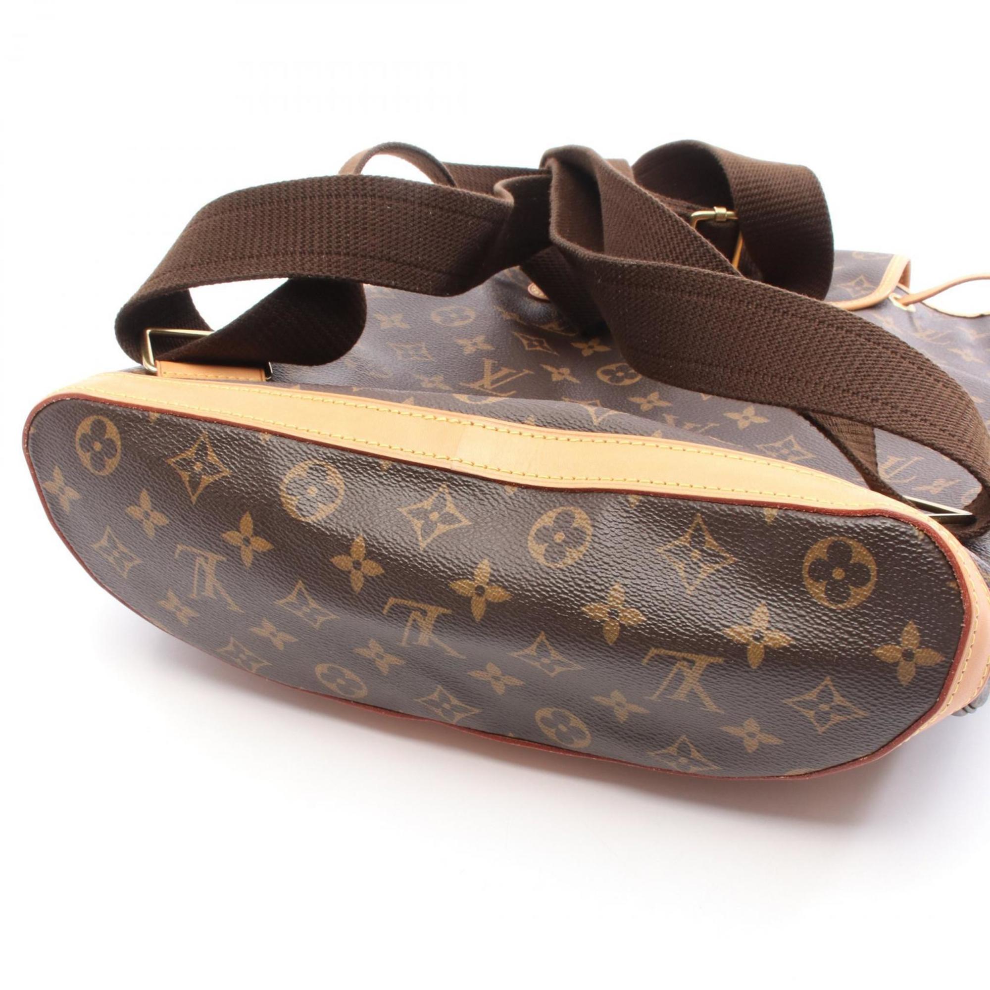 Louis Vuitton Brown Pvc Coated Canvas Monogram Leather Backpack (Pre-Owned)