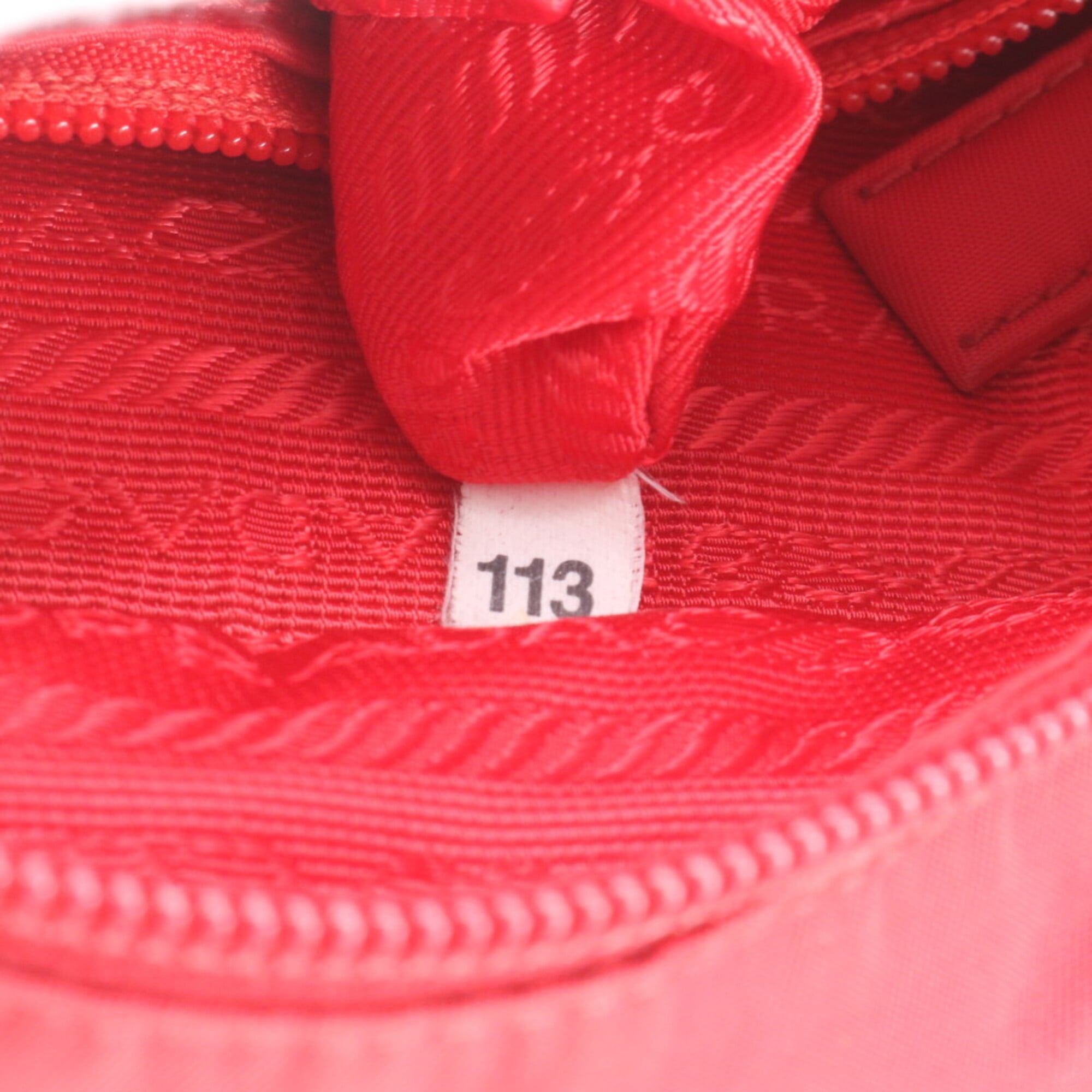 Prada Red Color Handbag Tote Bag (Pre-Owned)
