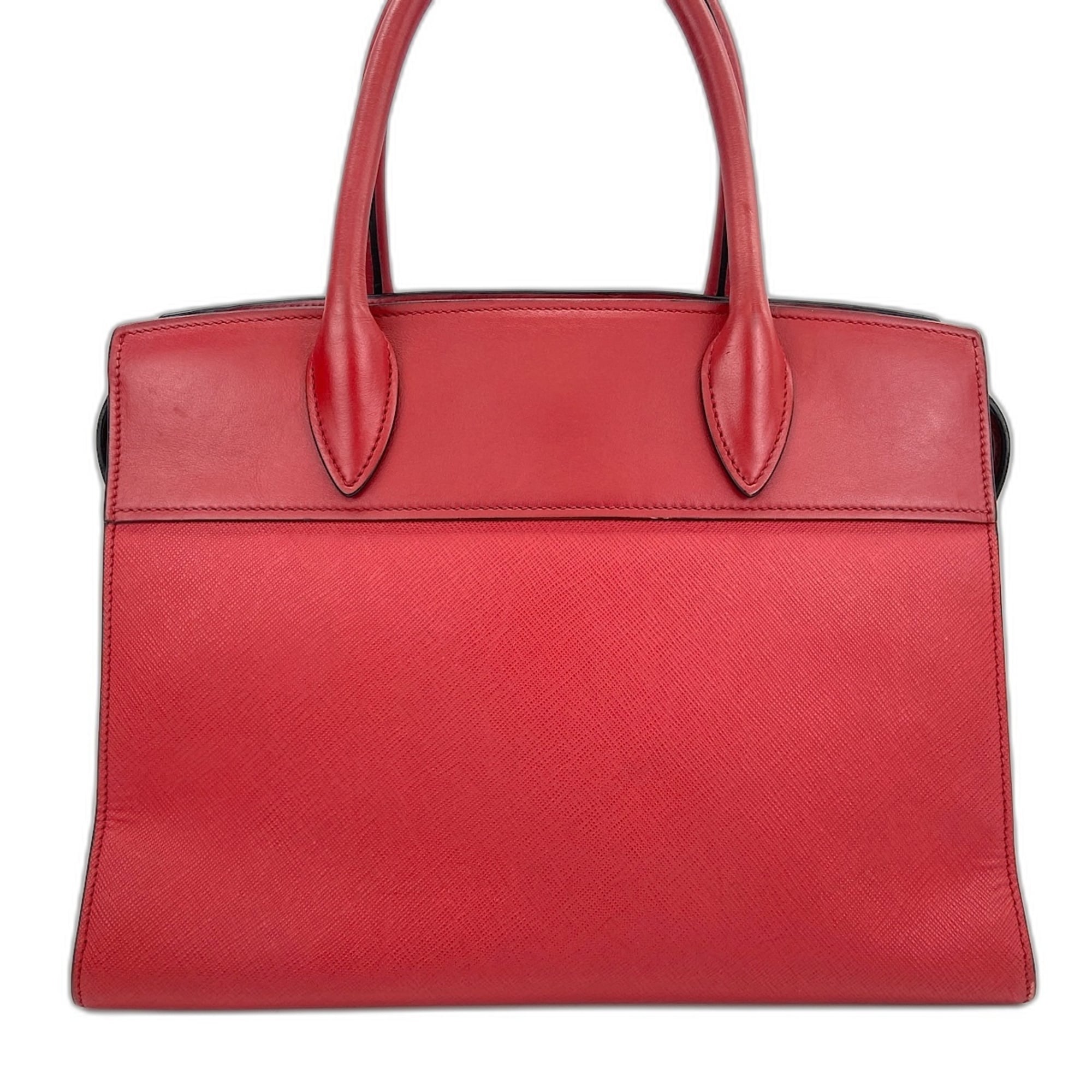Prada Red Color Leather Handbag (Pre-Owned)