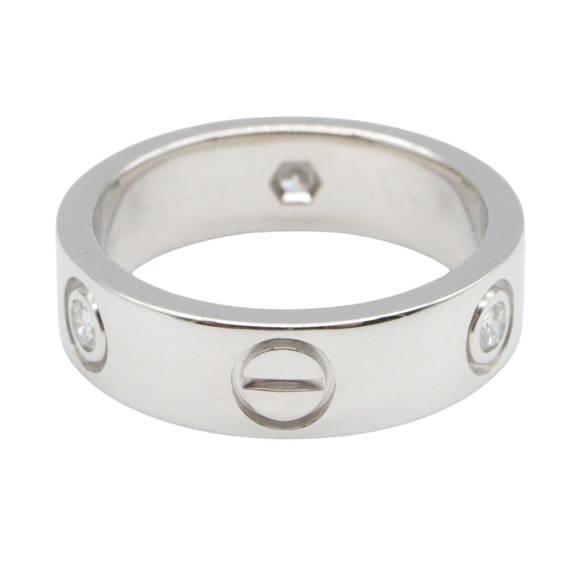 Cartier Silver Clear White Gold (18K) Band Ring (Pre-Owned)