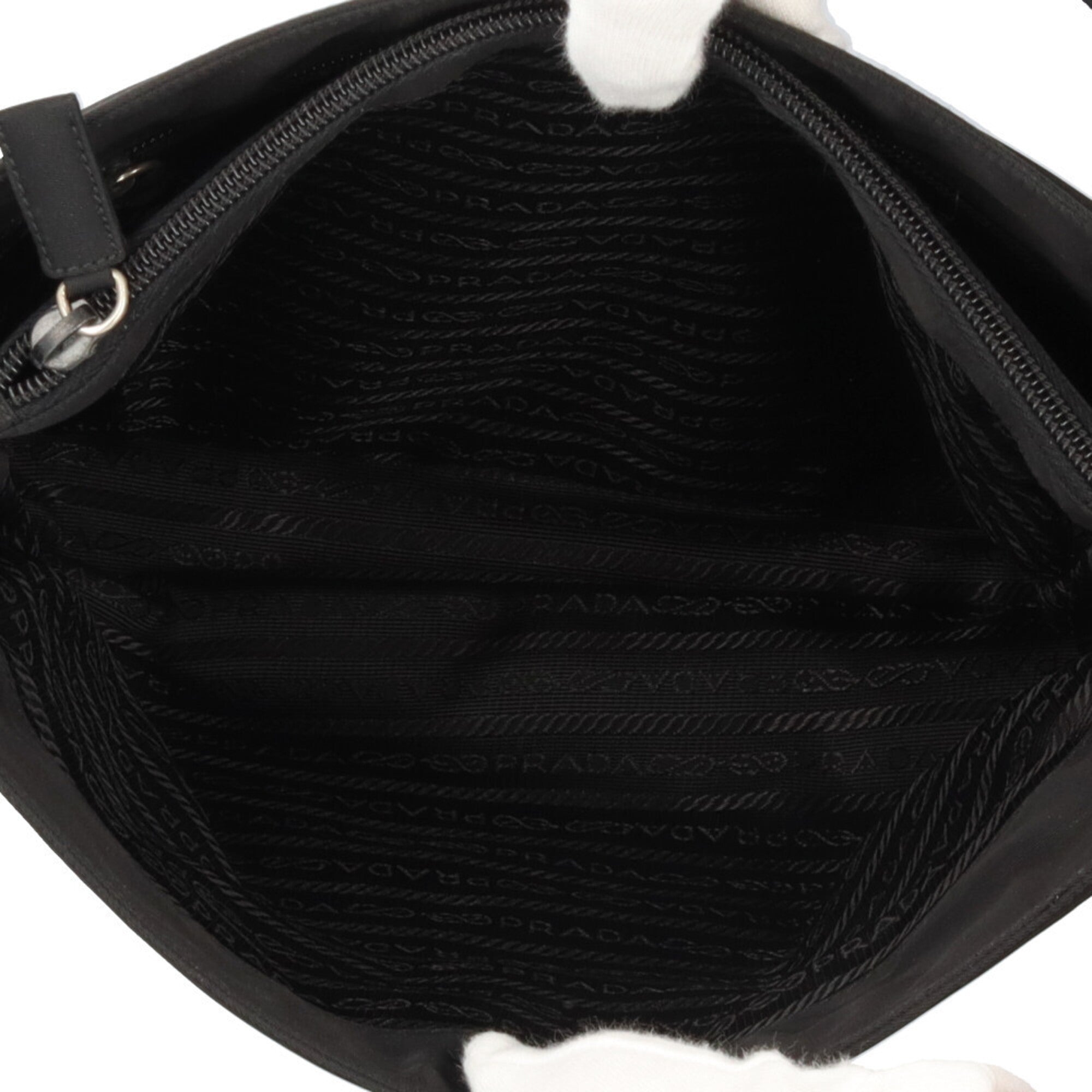 Prada Black Nero Nylon Handbag Tote Bag (Pre-Owned)