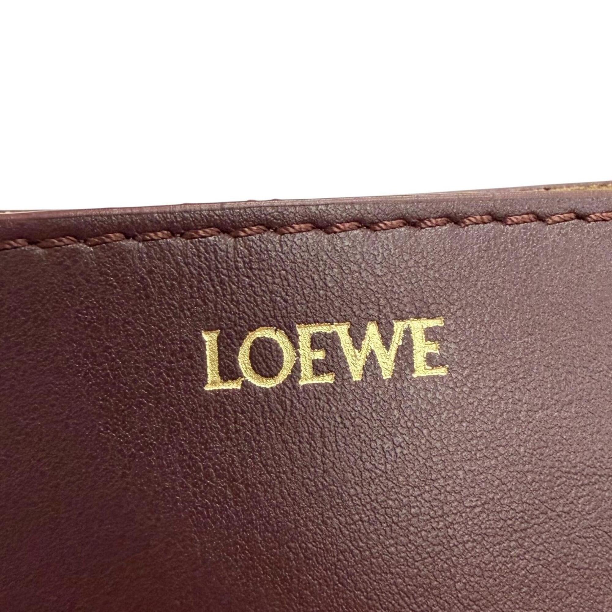 Loewe Burgundy Leather Shoulder Bag (Pre-Owned)
