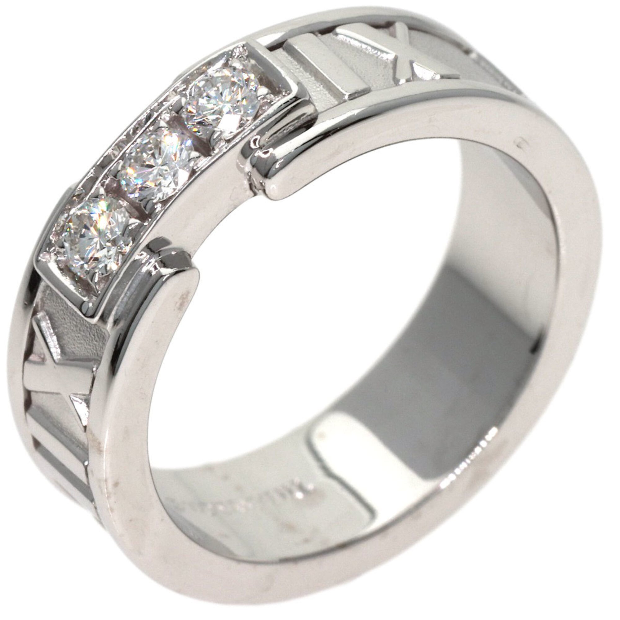 Tiffany Atlas White Gold (18K) Band Ring (Pre-Owned)