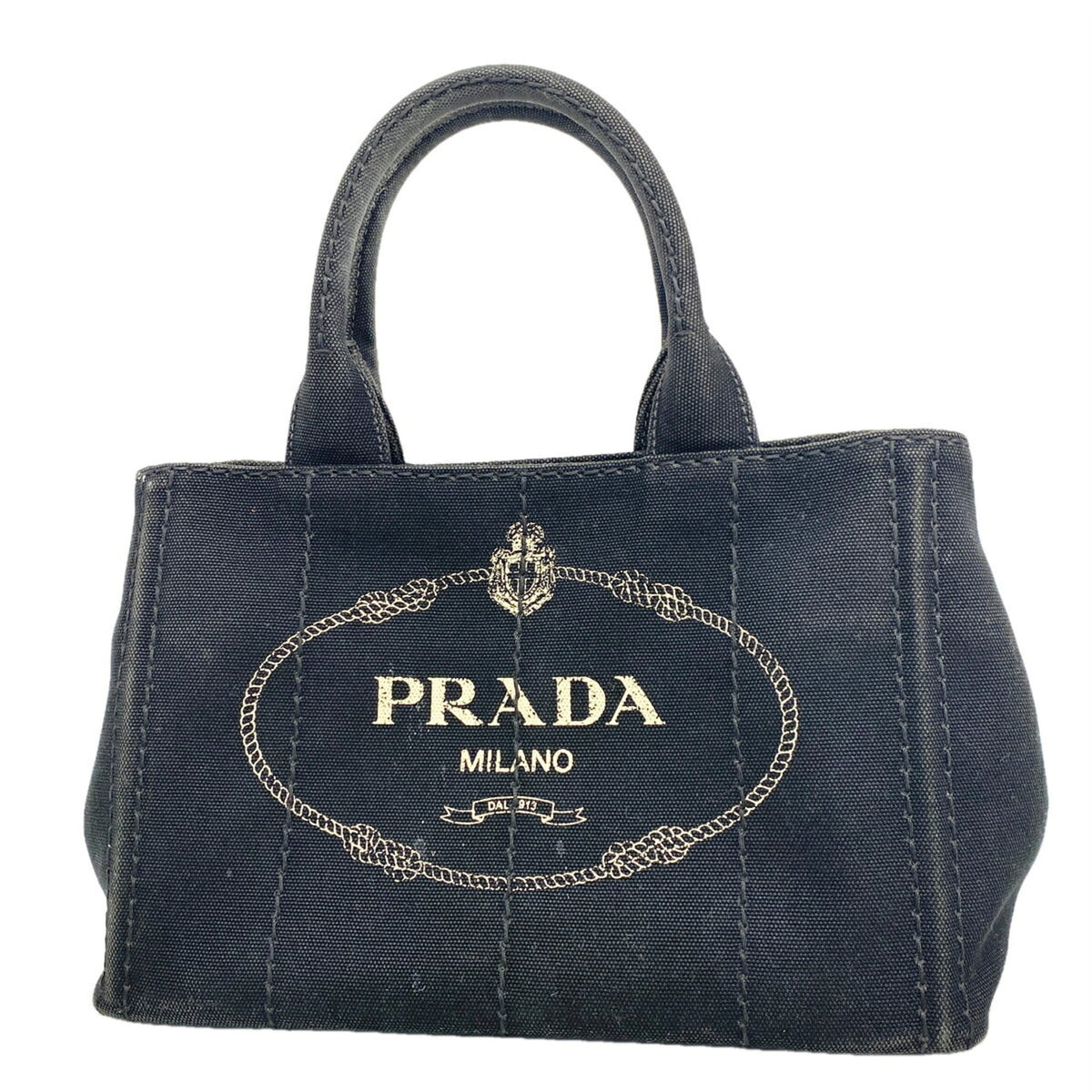 Prada Black Canvas Handbag (Pre-Owned)
