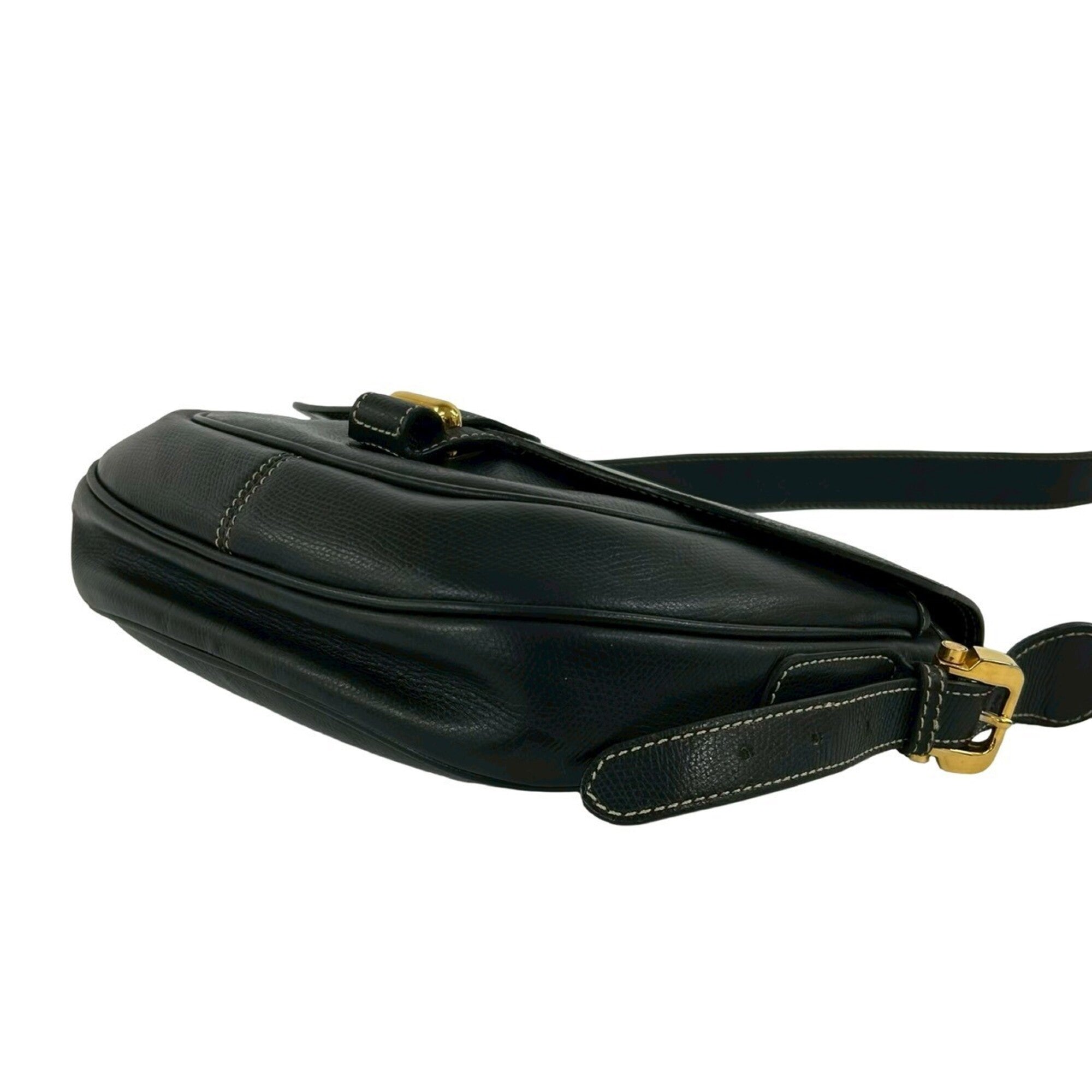 Loewe Black Leather Pochette Shoulder Bag (Pre-Owned)