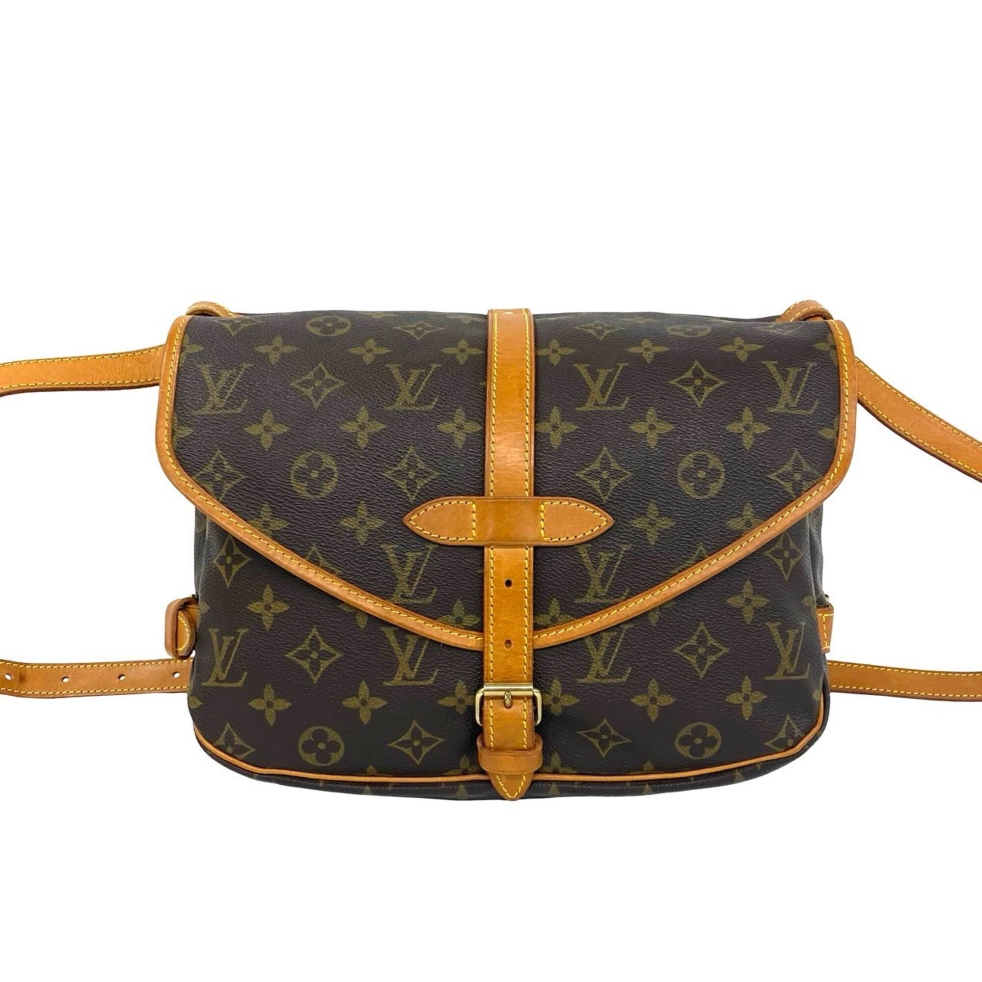 Louis Vuitton Brown Leather Pvc Pochette Shoulder Bag (Pre-Owned)