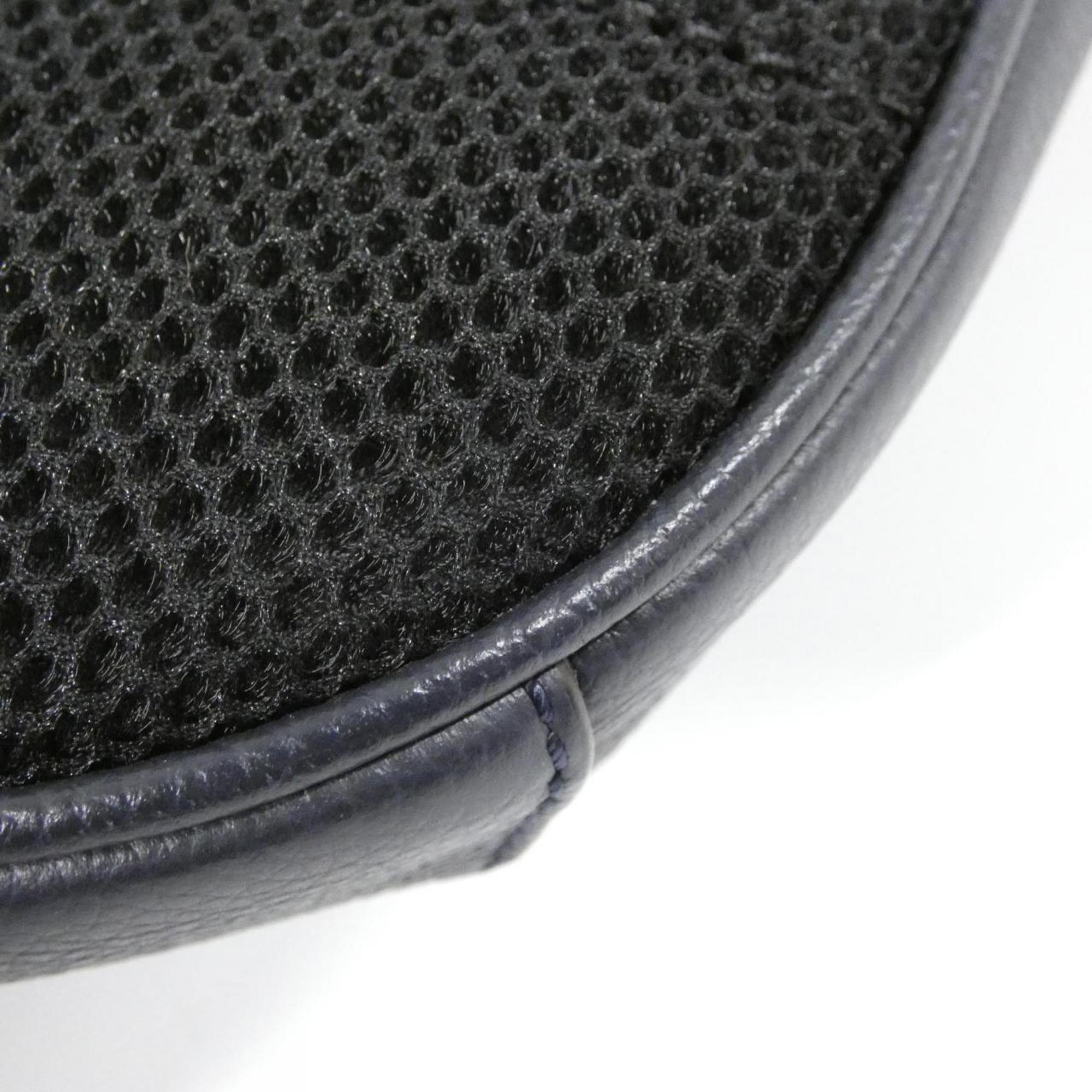 Fendi Dark Blue Leather Shoulder Bag (Pre-Owned)