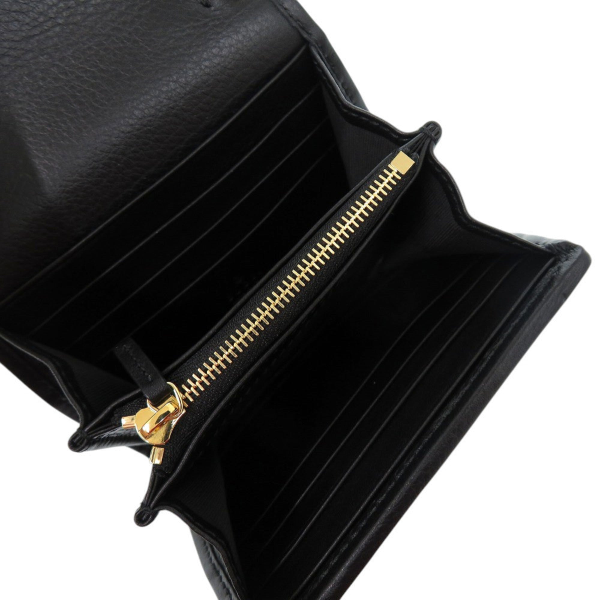 Gucci Black Leather Chain/Shoulder Wallet (Pre-Owned)