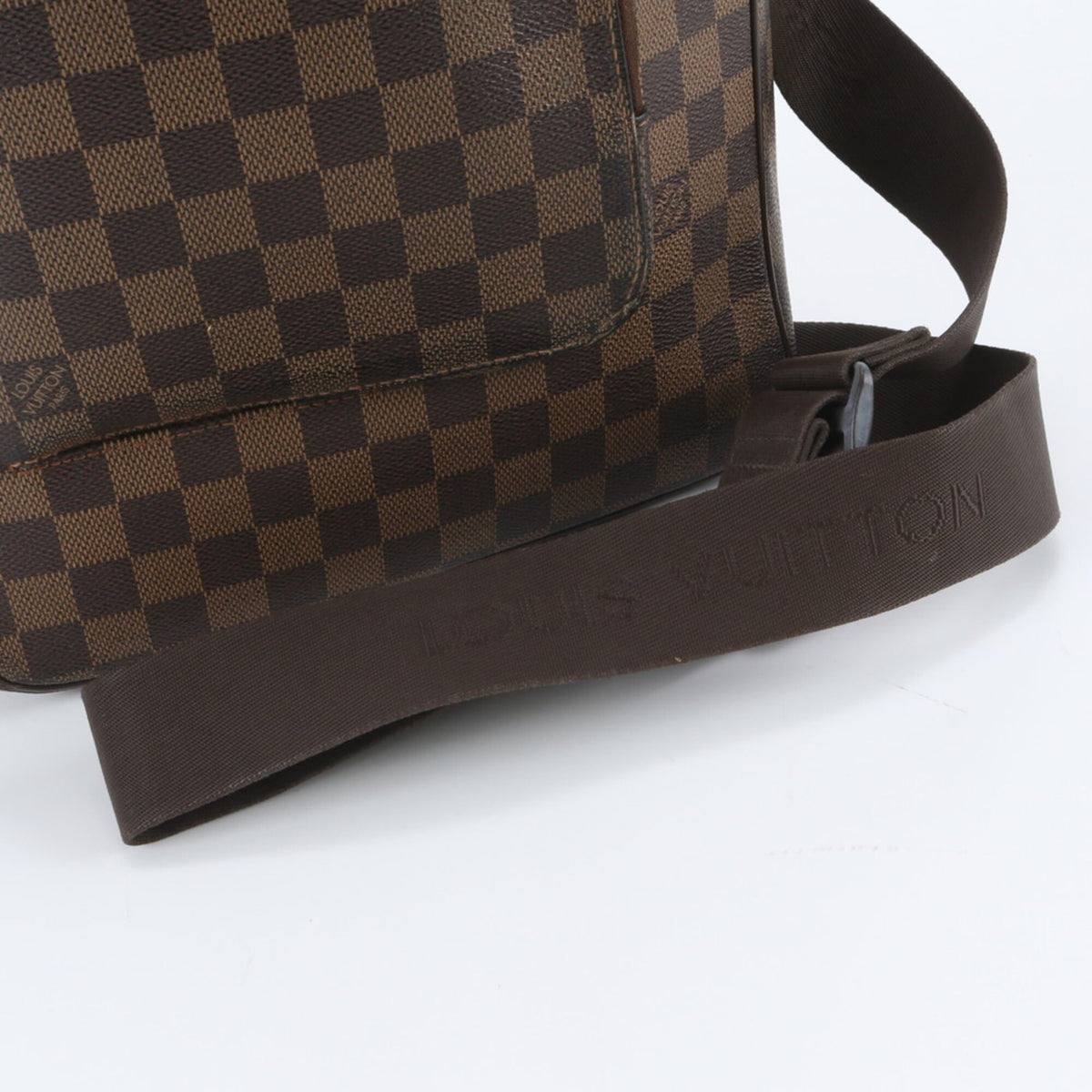 Louis Vuitton Ebene Leather Coated Canvas Messenger Bag Shoulder Bag (Pre-Owned)