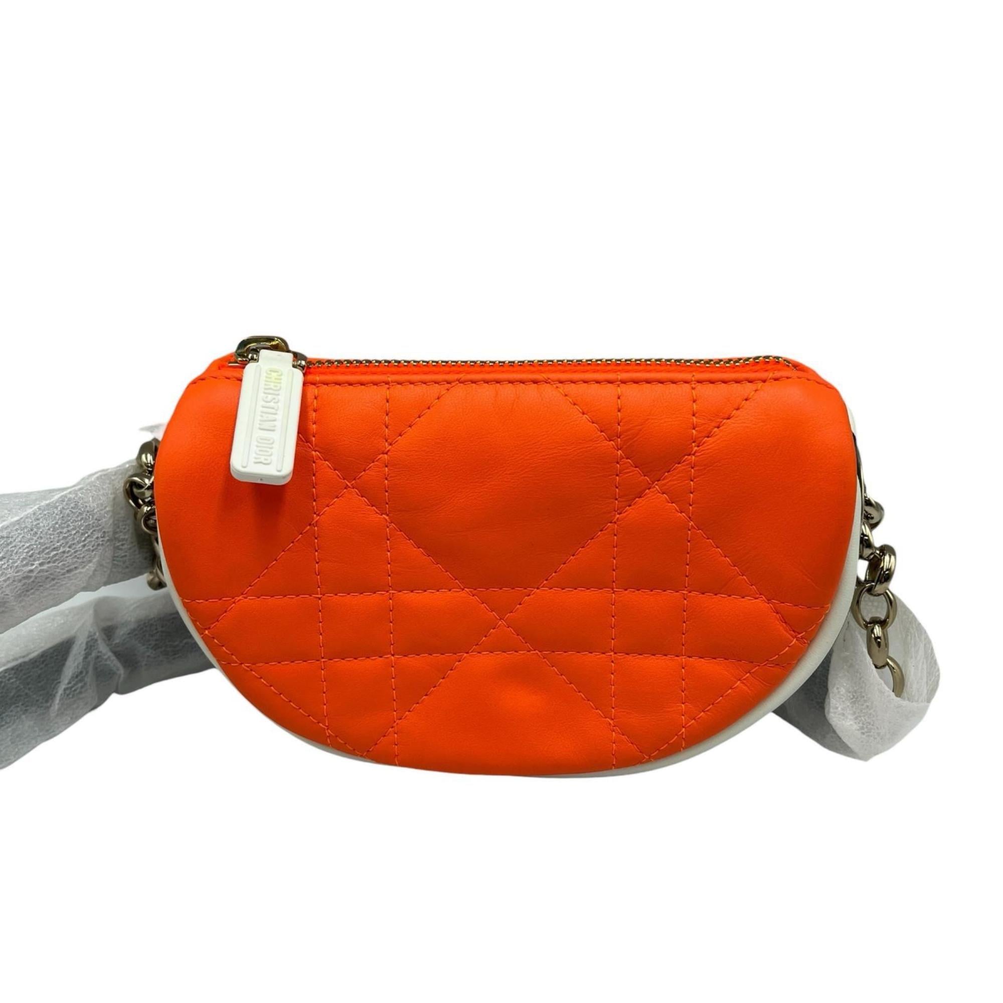 Christian Dior Orange Leather Shoulder Bag (Pre-Owned)