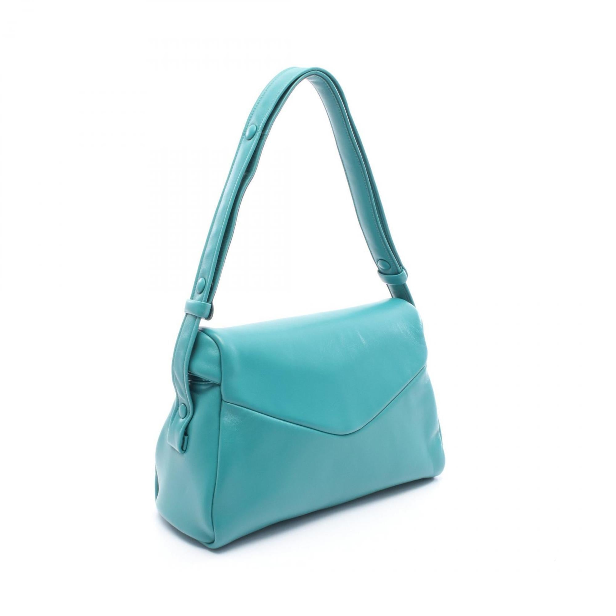 Prada Green Leather Shoulder Bag (Pre-Owned)