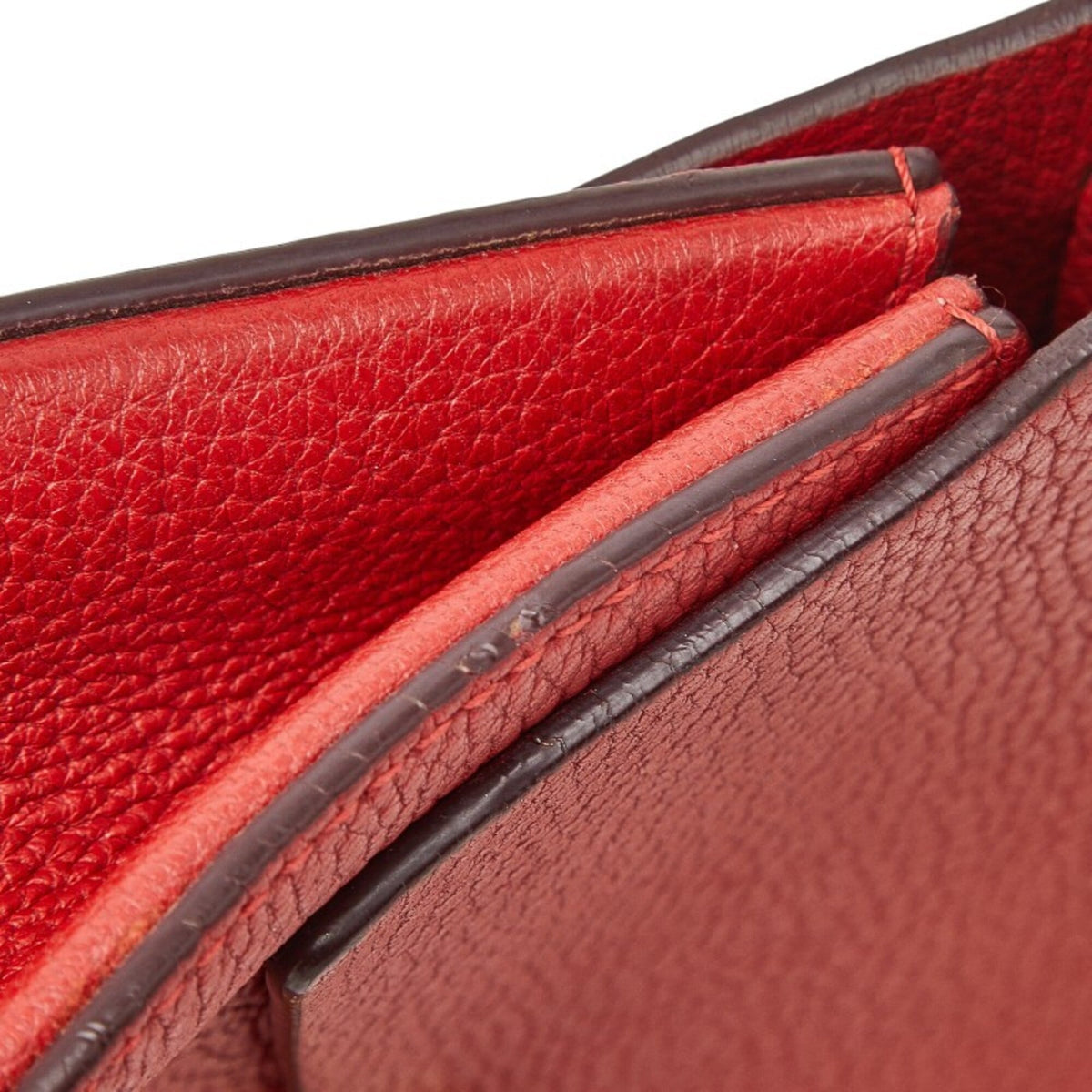 Chloé Red Color Leather Shoulder Bag (Pre-Owned)