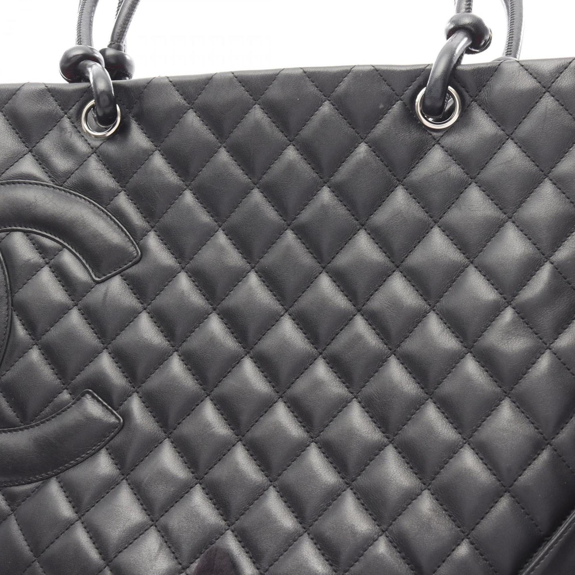 Chanel Black Leather Tote Bag (Pre-Owned)