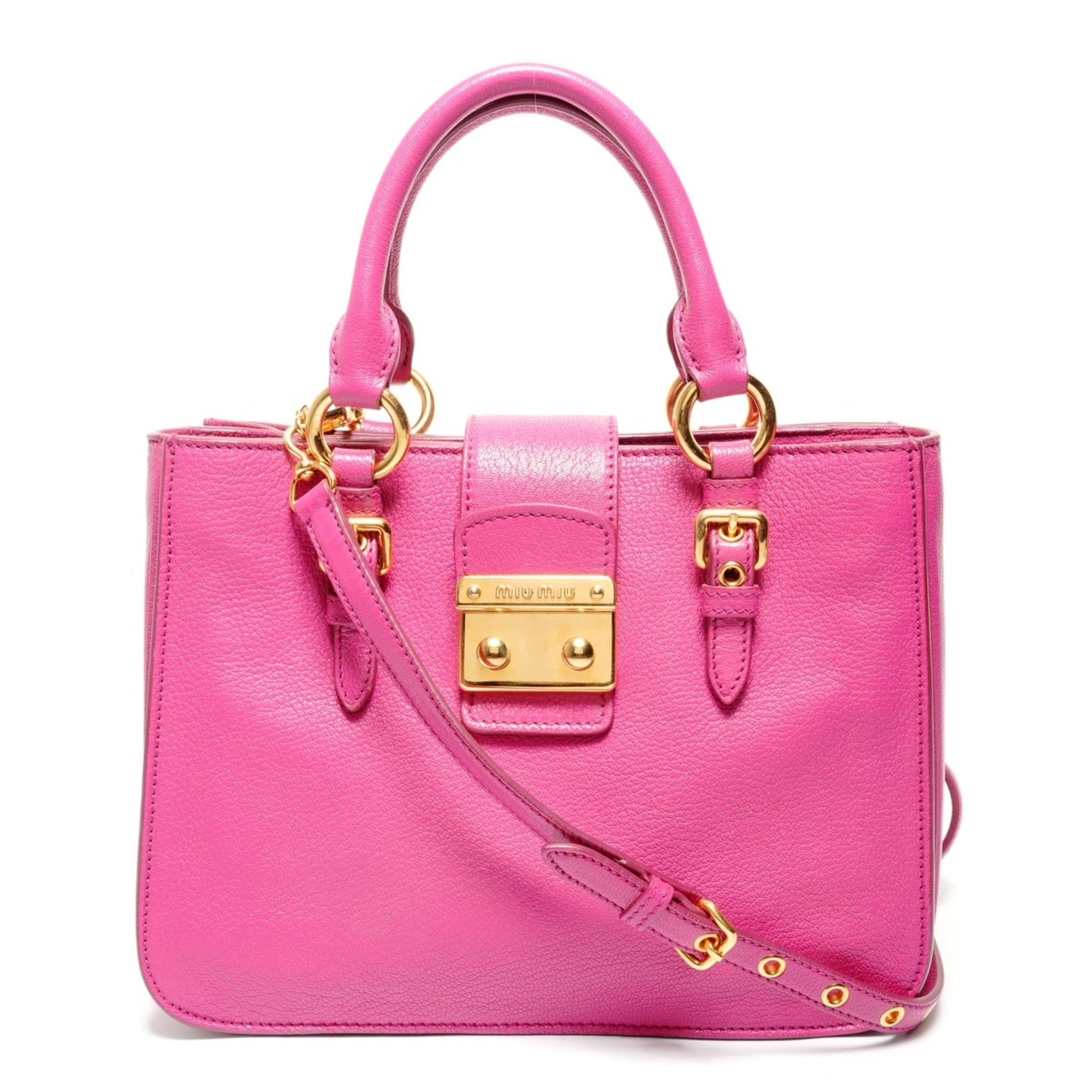 Miu Miu Pink Leather Shoulder Bag (Pre-Owned)
