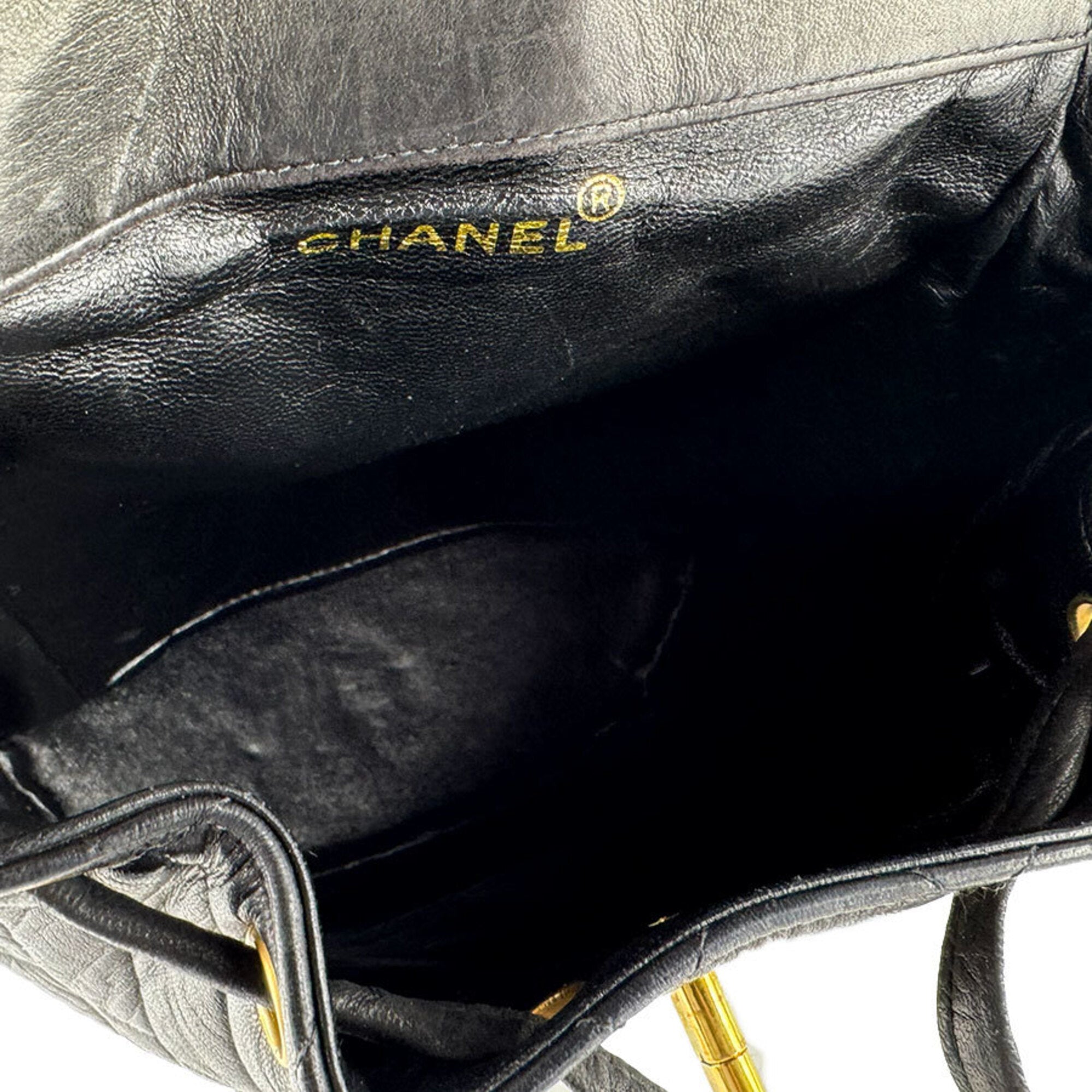 Chanel Black Leather Backpack (Pre-Owned)