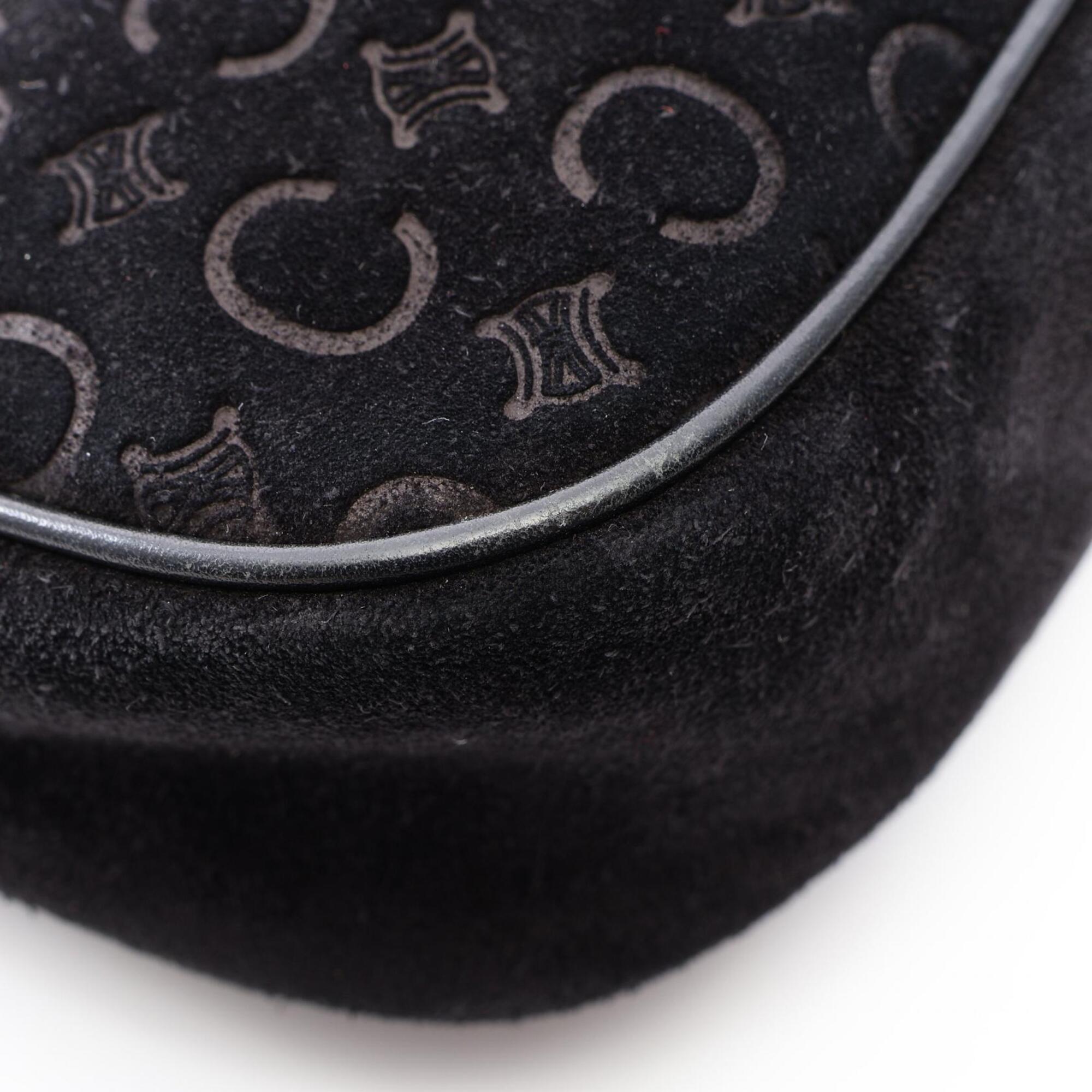 Celine Black Suede Leather Handbag (Pre-Owned)