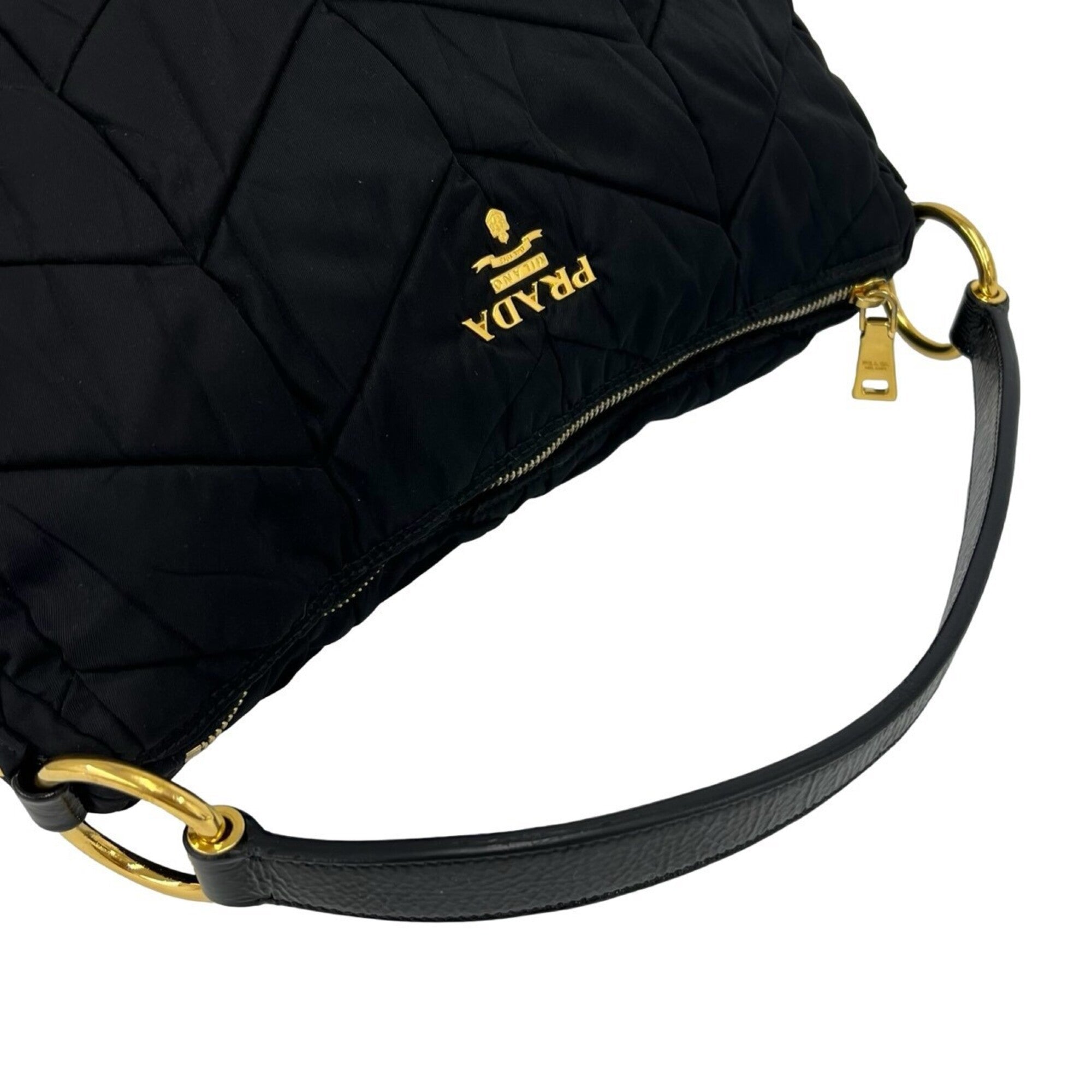 Prada Black Nylon Handbag Shoulder Bag (Pre-Owned)