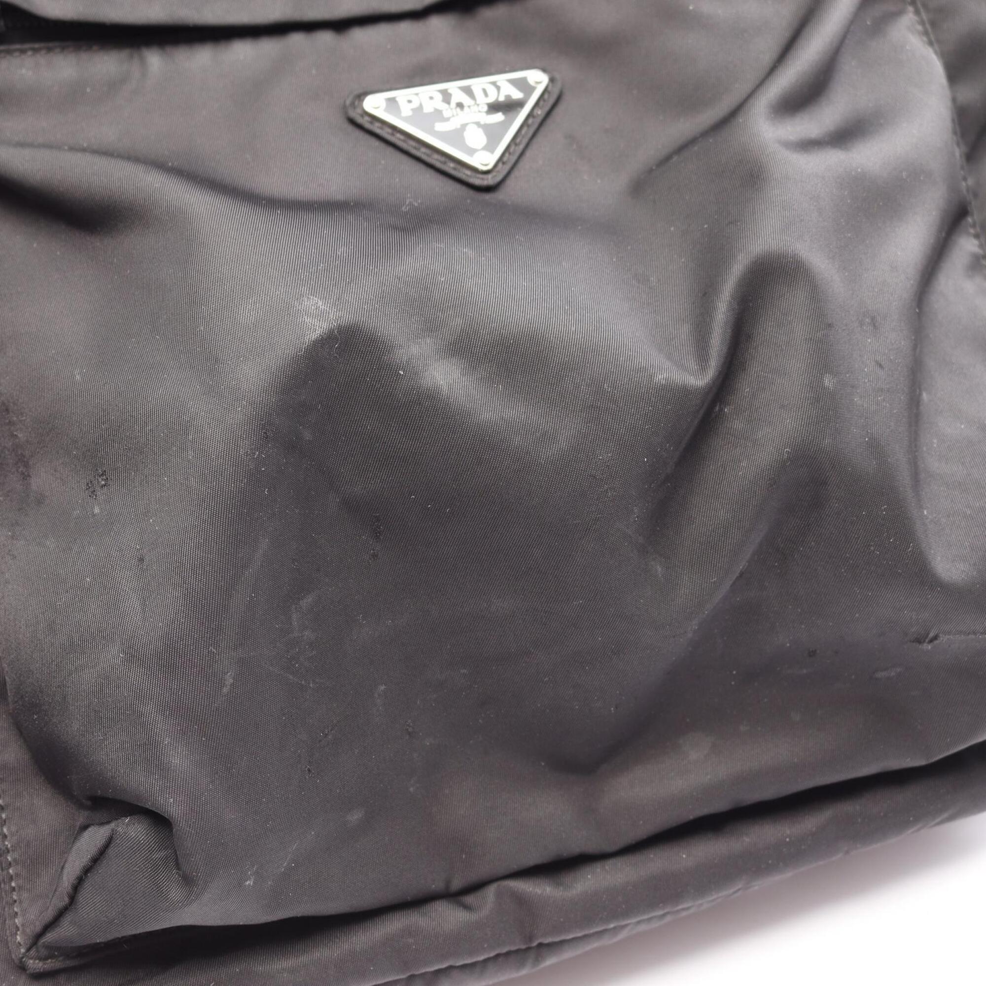 Prada Black Nylon Backpack Handbag (Pre-Owned)
