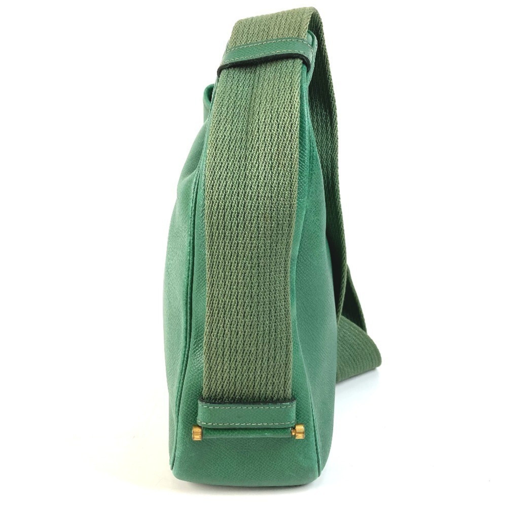 Hermes Green Courchevel Leather Shoulder Bag Tote Bag (Pre-Owned)