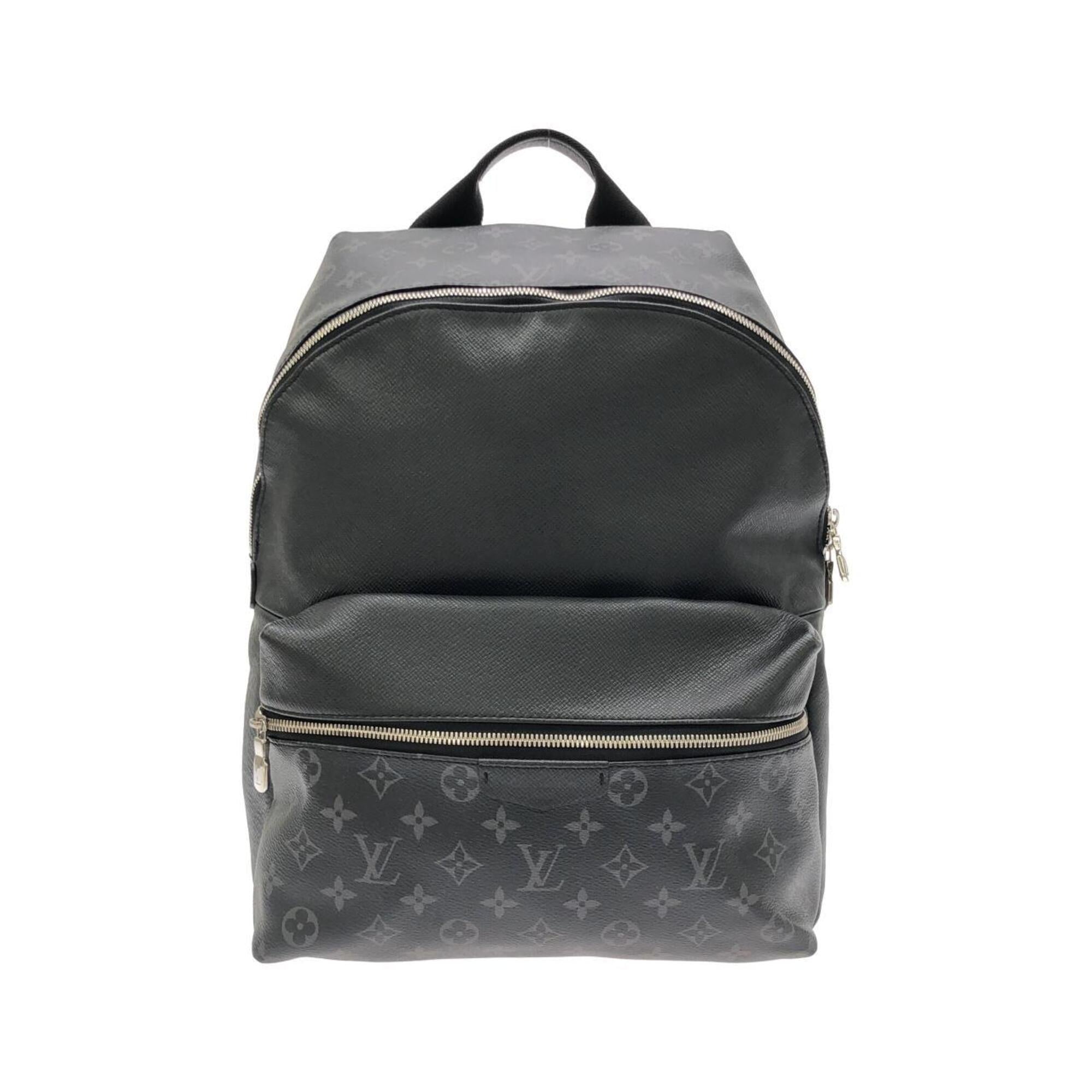 Louis Vuitton Black Coated Canvas Leather Backpack (Pre-Owned)