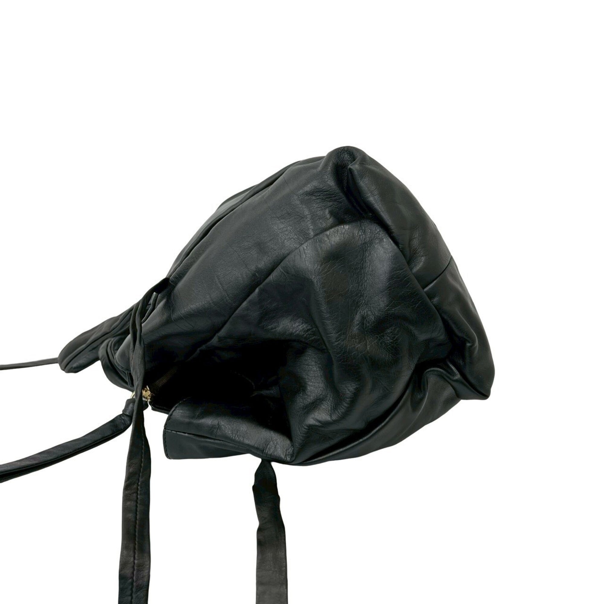 Gucci Black Leather Boston Bag Handbag (Pre-Owned)