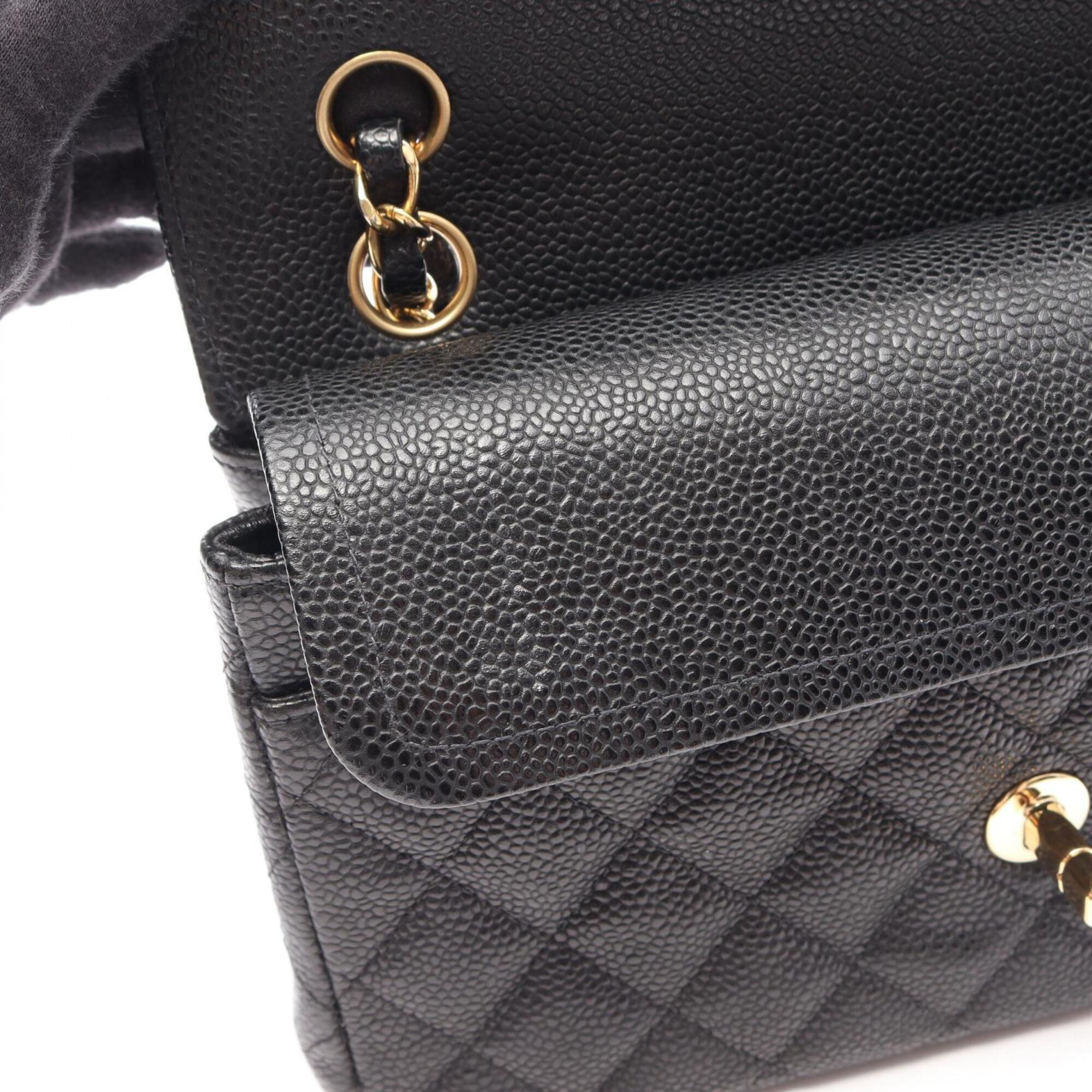 Chanel Black Leather Handbag Shoulder Bag (Pre-Owned)