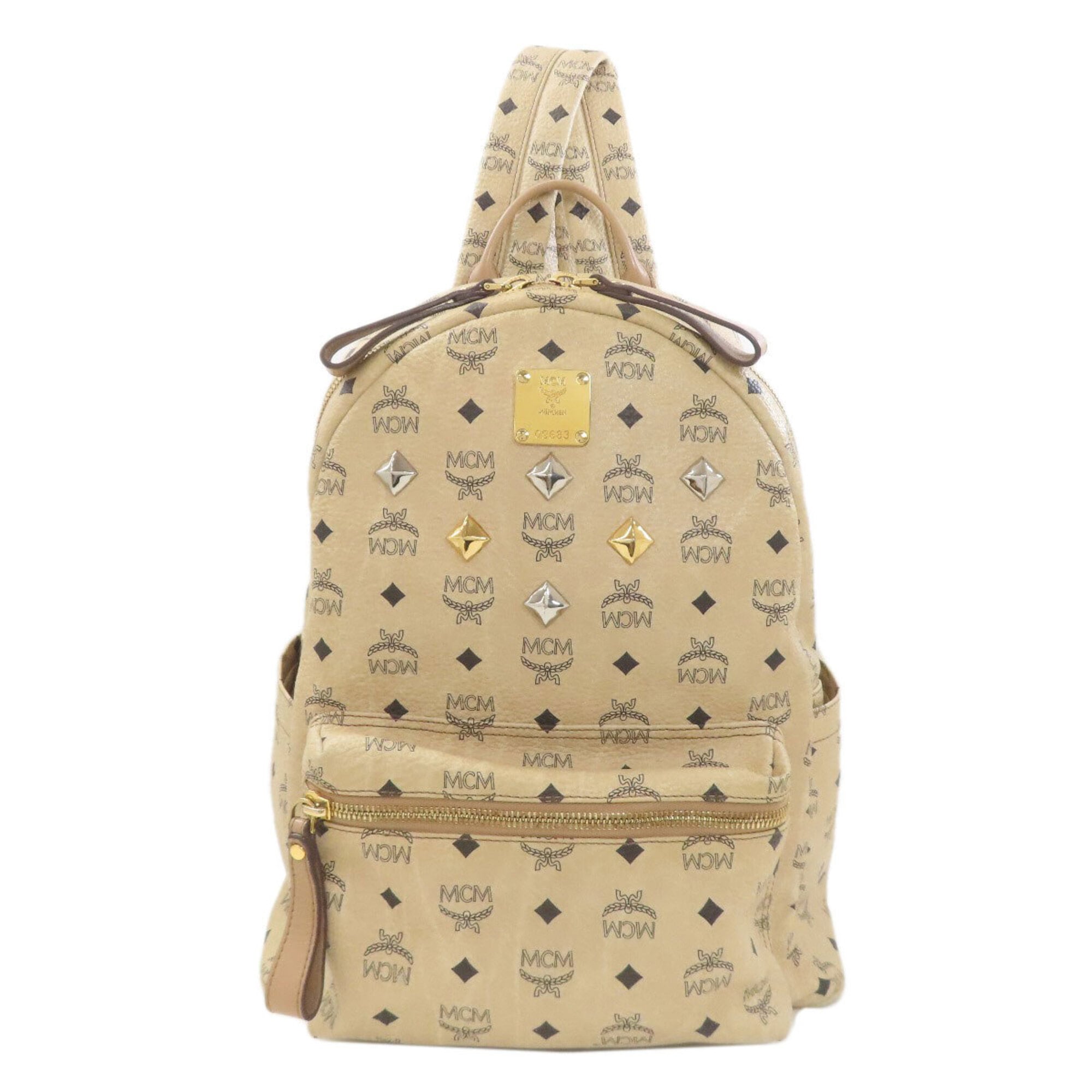 Mcm Beige Pvc Backpack (Pre-Owned)