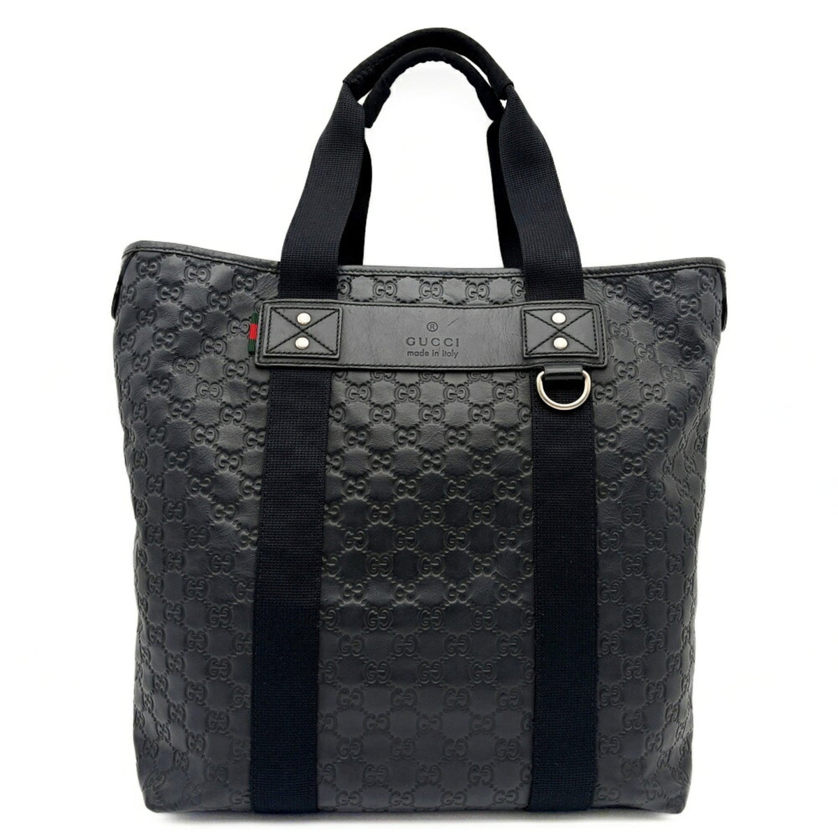 Gucci Black Leather Tote Bag (Pre-Owned)