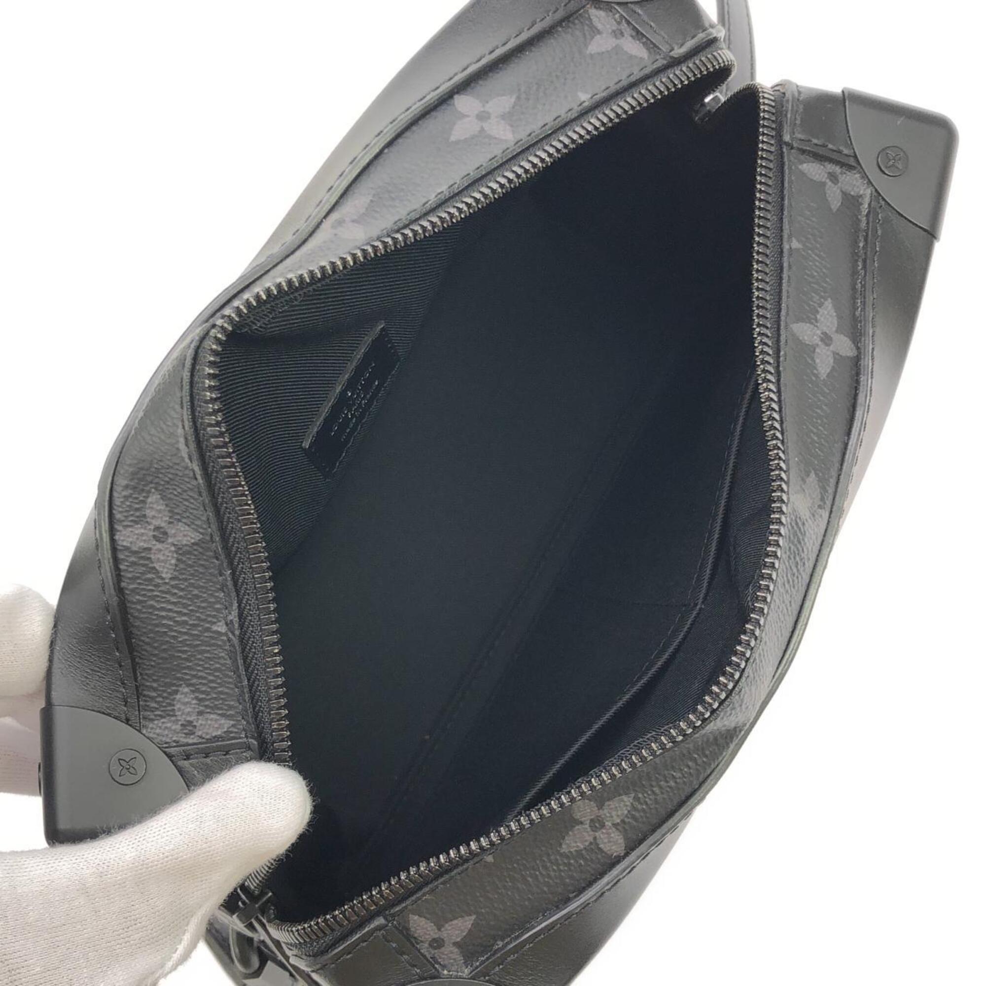 Louis Vuitton Black Coated Canvas Shoulder Bag (Pre-Owned)