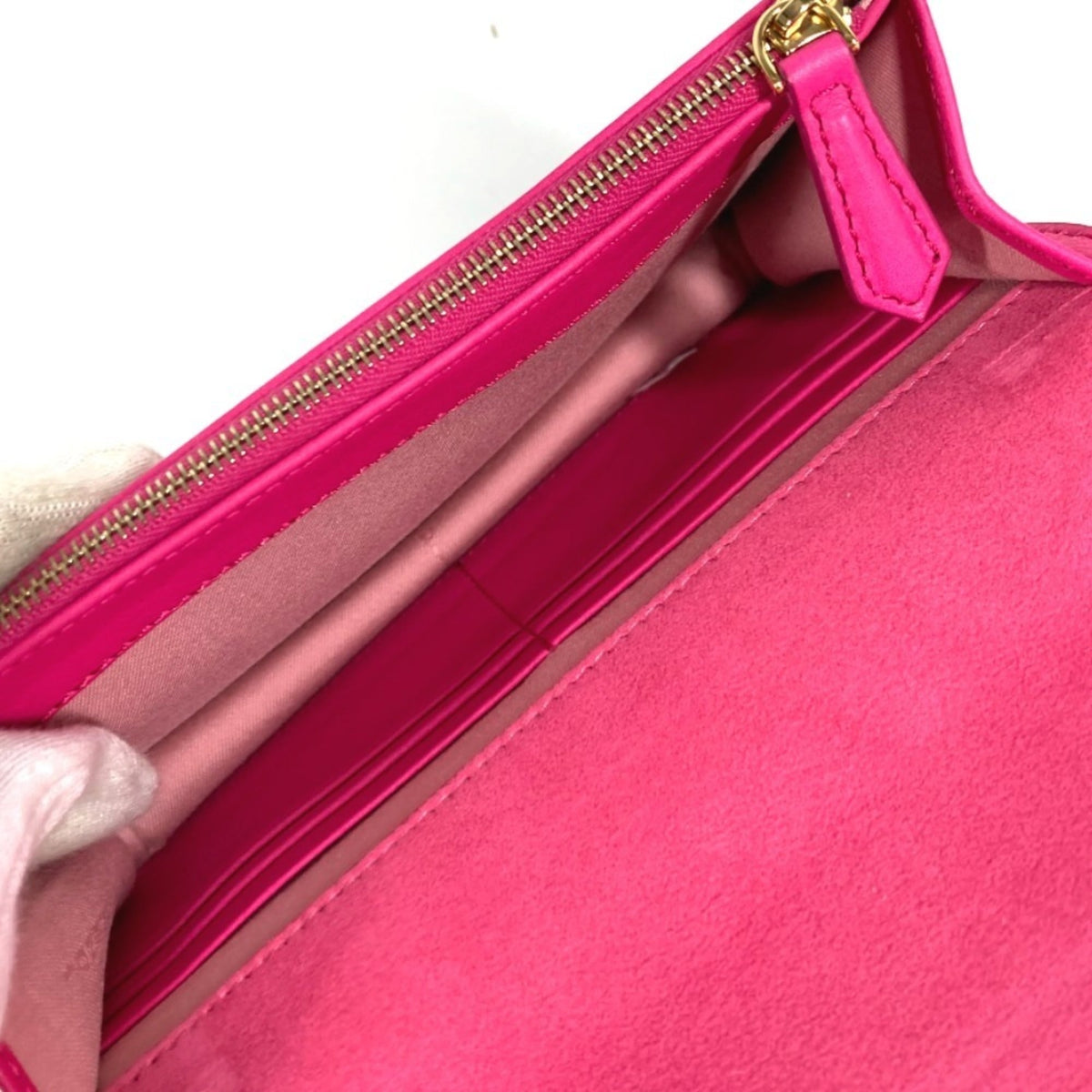 Fendi Pink Leather Chain/Shoulder Wallet (Pre-Owned)