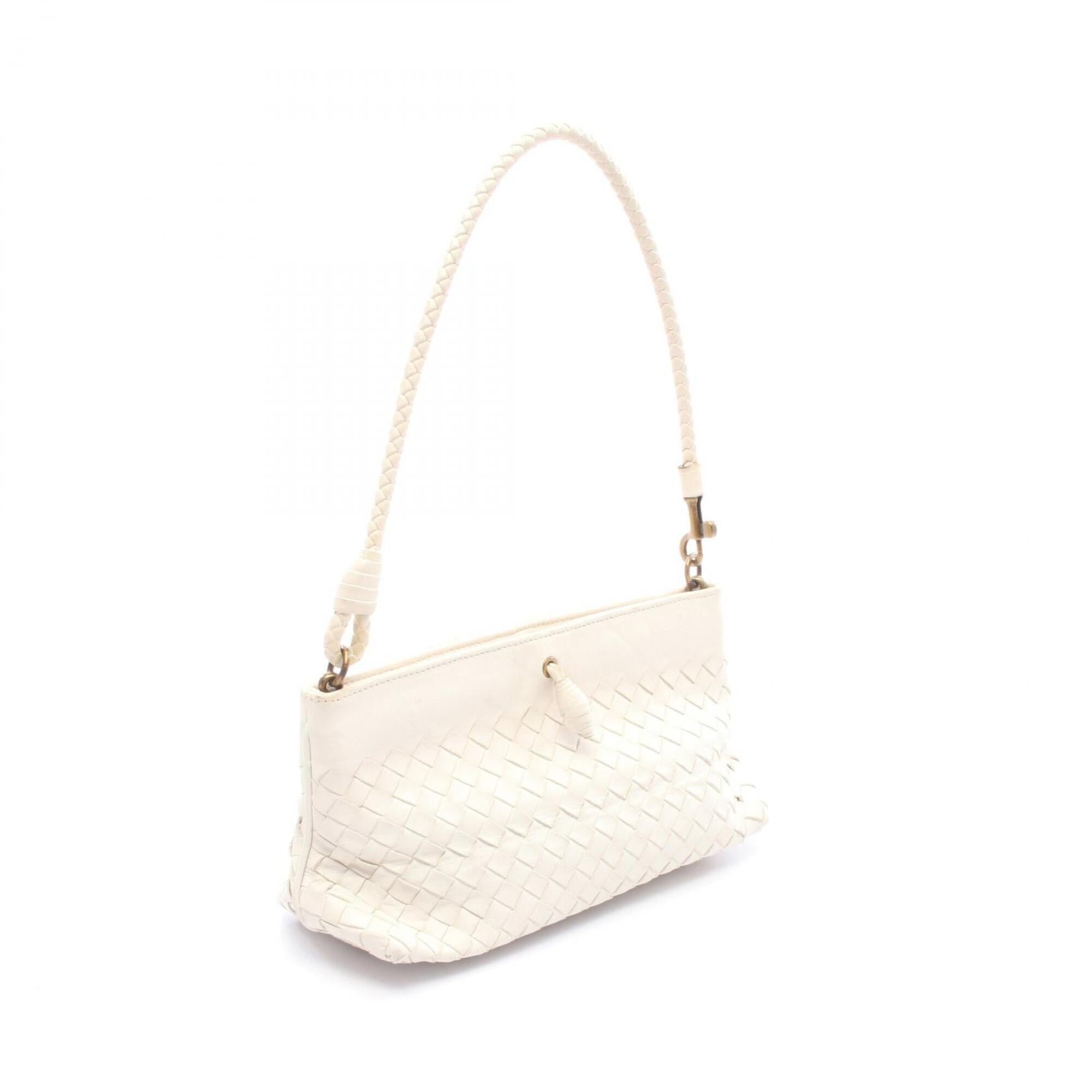 Bottega Veneta Intrecciato White Intrecciato Handbag Shoulder Bag (Pre-Owned)