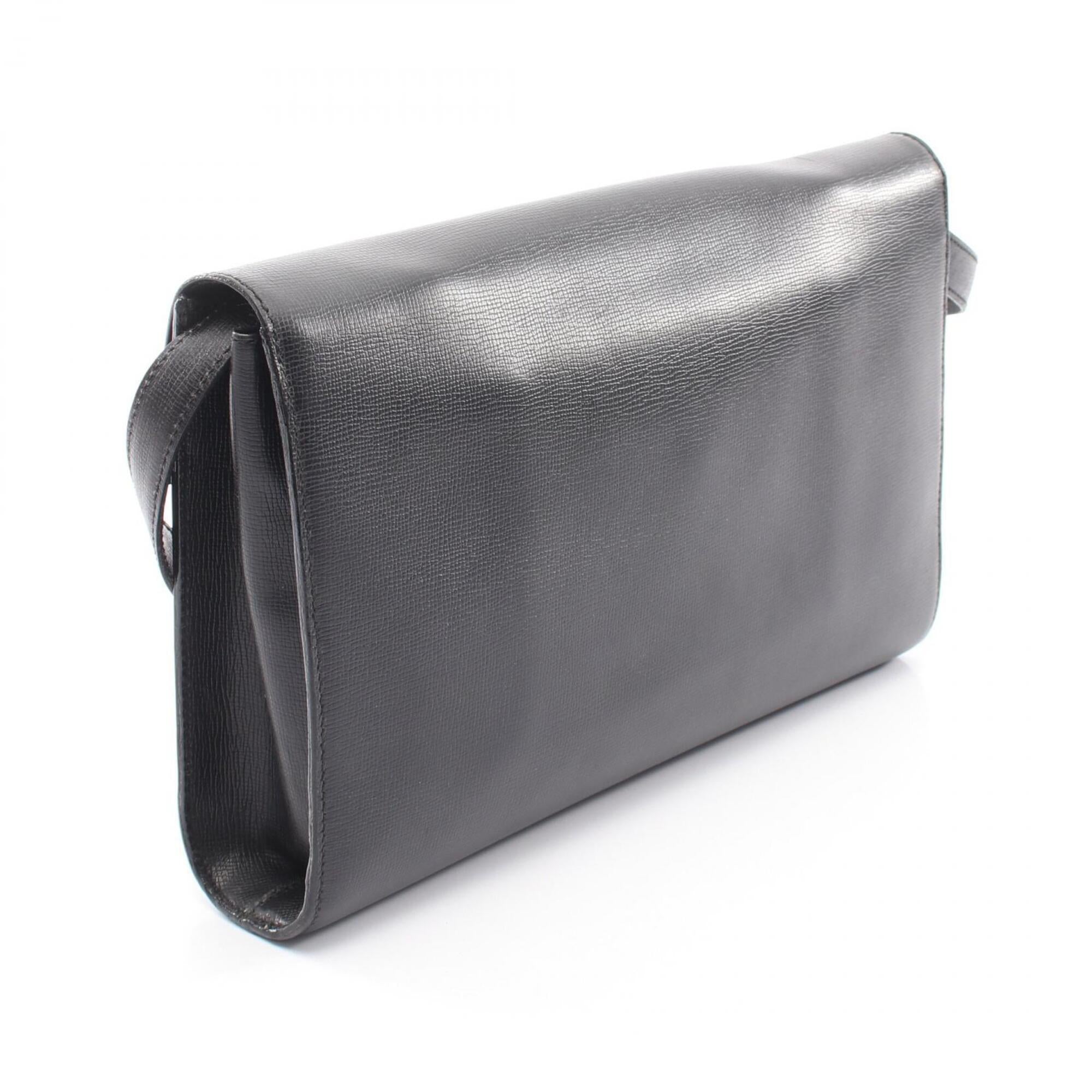 Christian Dior Black Leather Handbag Shoulder Bag (Pre-Owned)