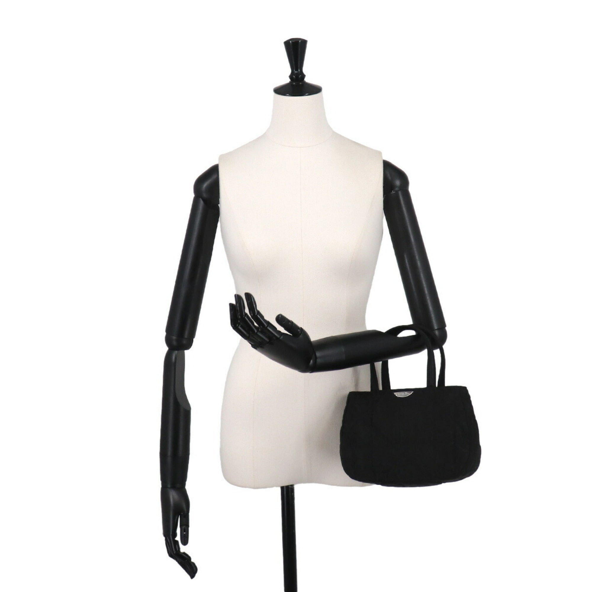 Christian Dior Trotter Black Nylon Leather Handbag (Pre-Owned)
