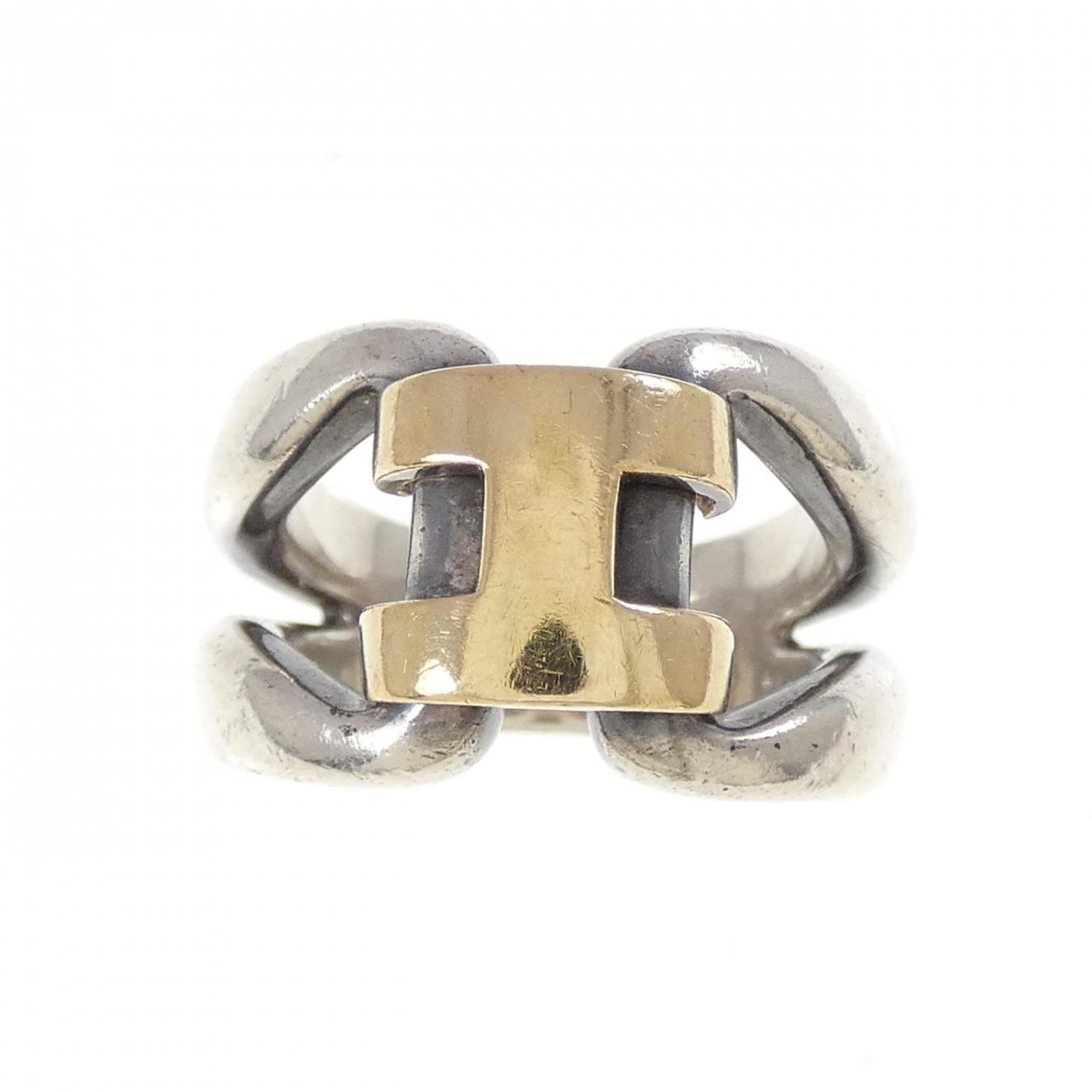 Hermes Silver Band Ring (Pre-Owned)