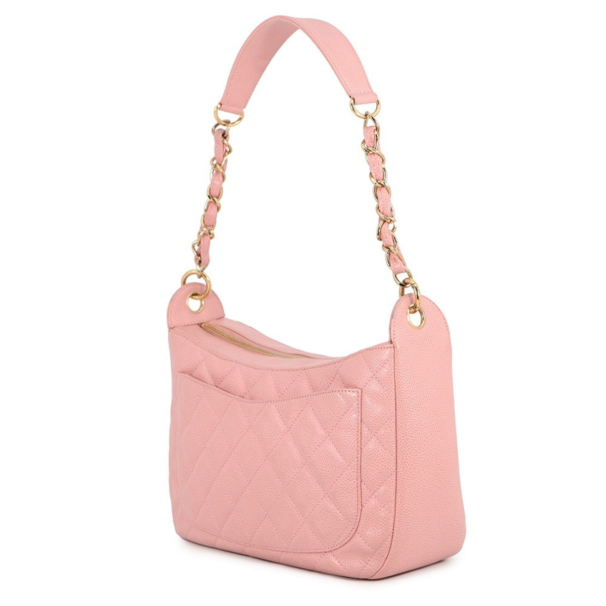 Chanel Pink Grained Calfskin Handbag Shoulder Bag (Pre-Owned)