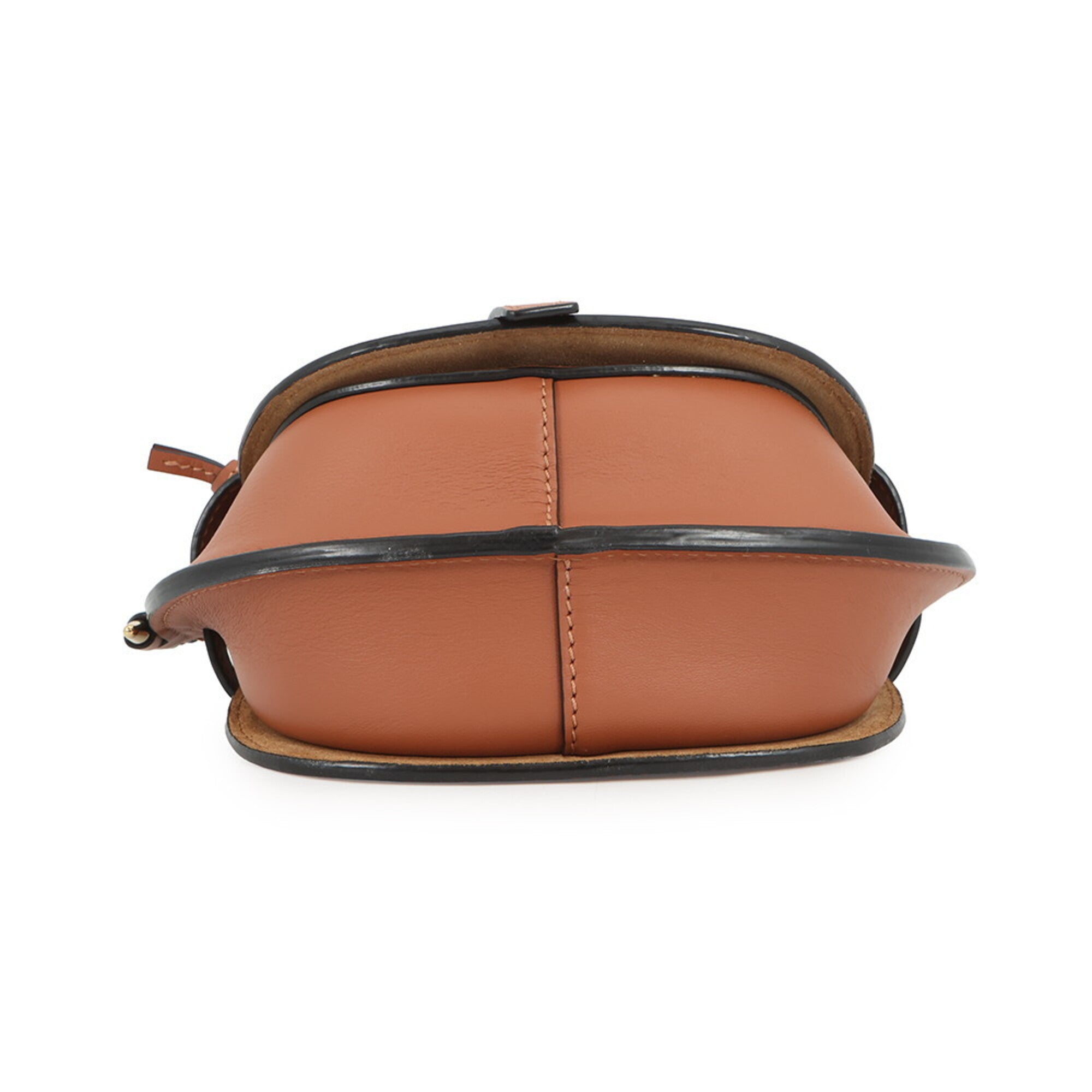 Loewe Brown Leather Canvas Handbag Shoulder Bag (Pre-Owned)