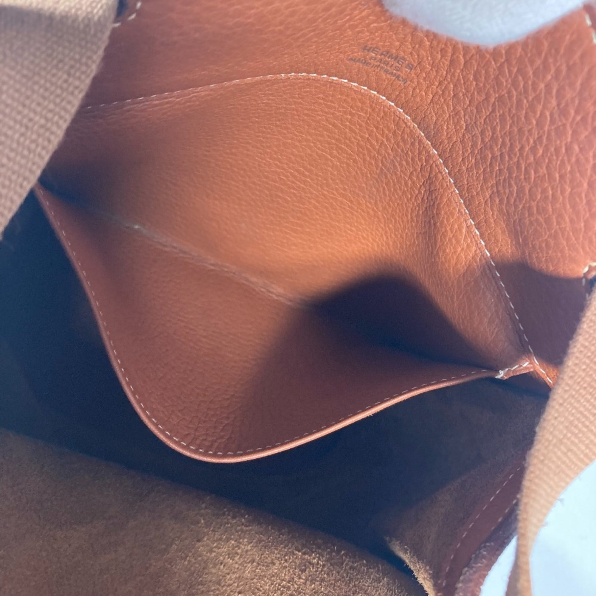 Hermes Brown Leather Backpack (Pre-Owned)