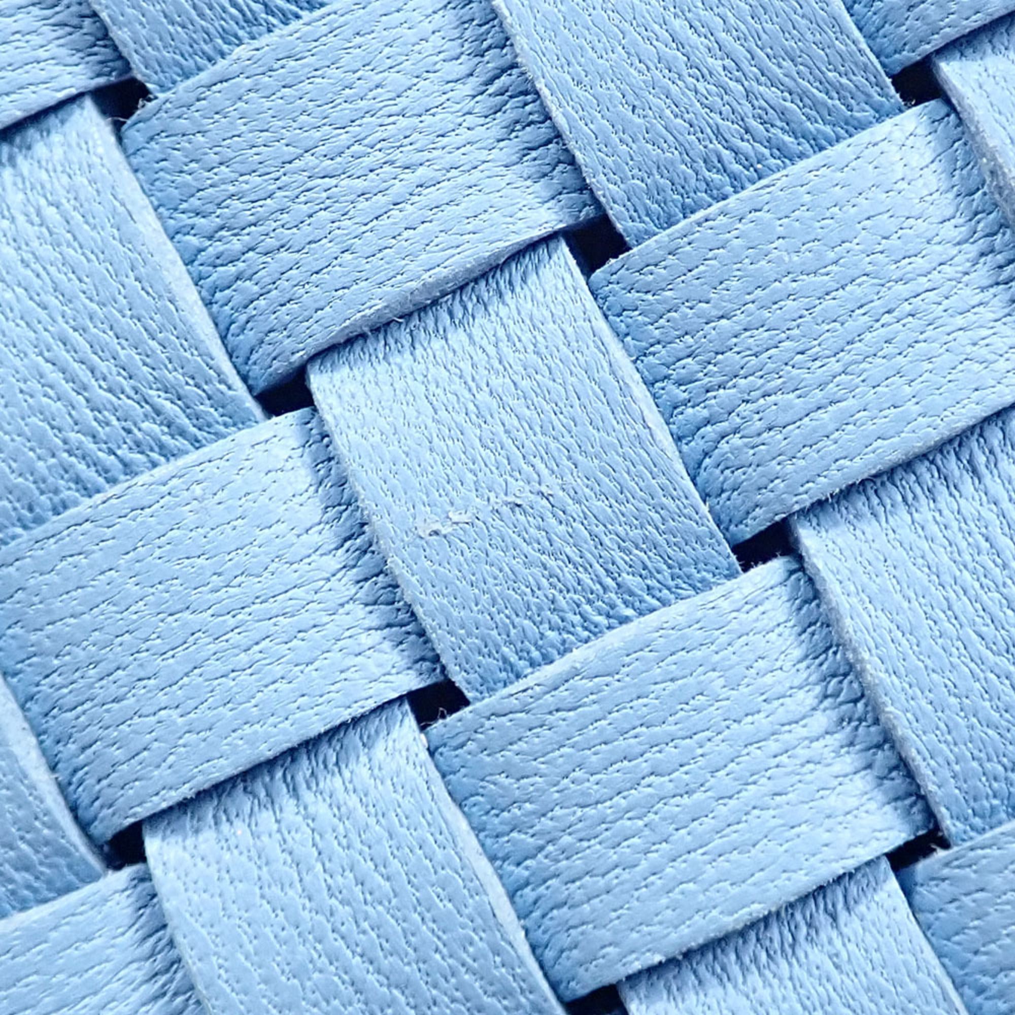 Bottega Veneta Light Blue Intrecciato Handbag (Pre-Owned)