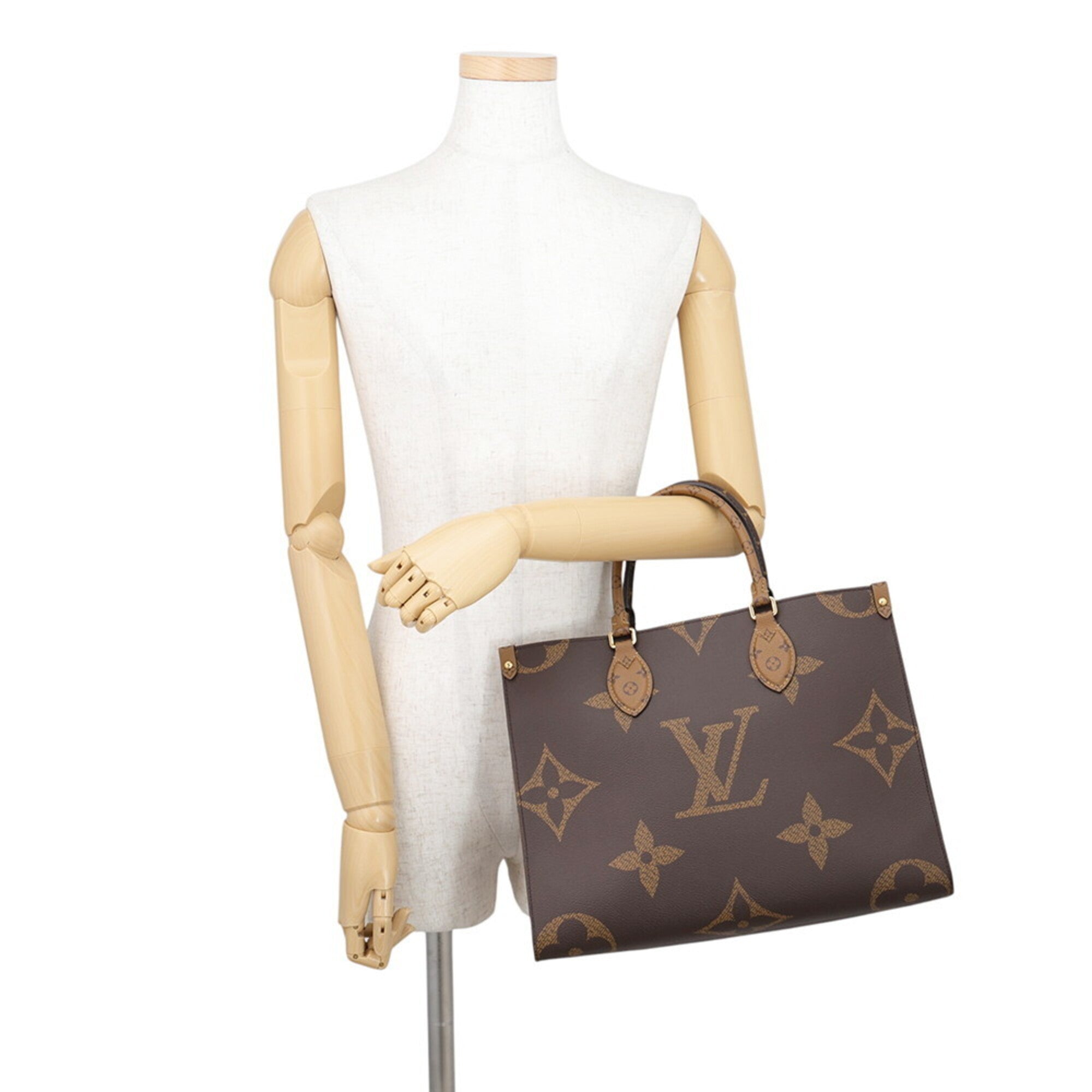 Louis Vuitton Monogram Reverse Red Brown Monogram Reverse Monogram Handbag Tote Bag (Pre-Owned)
