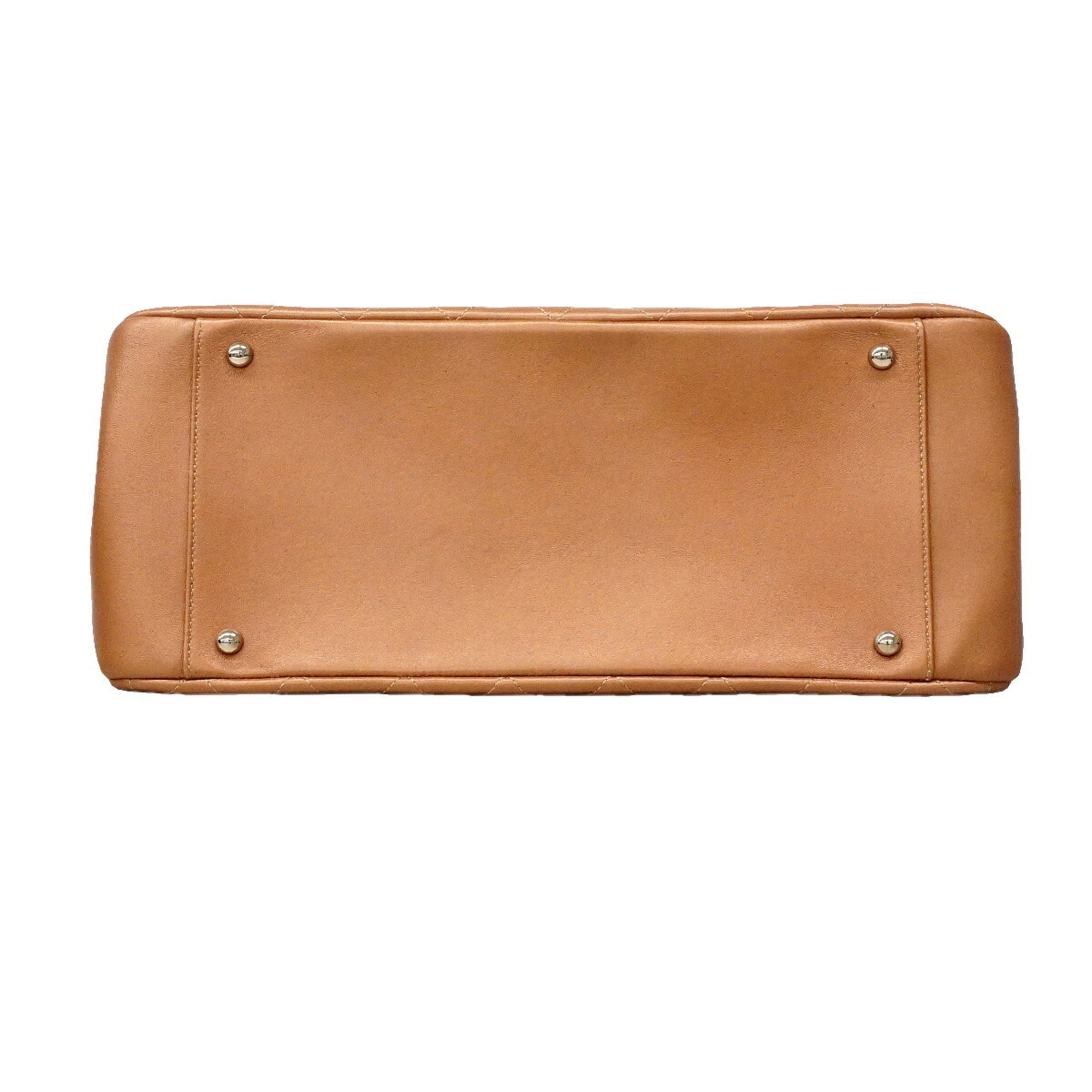 Chanel Pink Beige Leather Handbag (Pre-Owned)