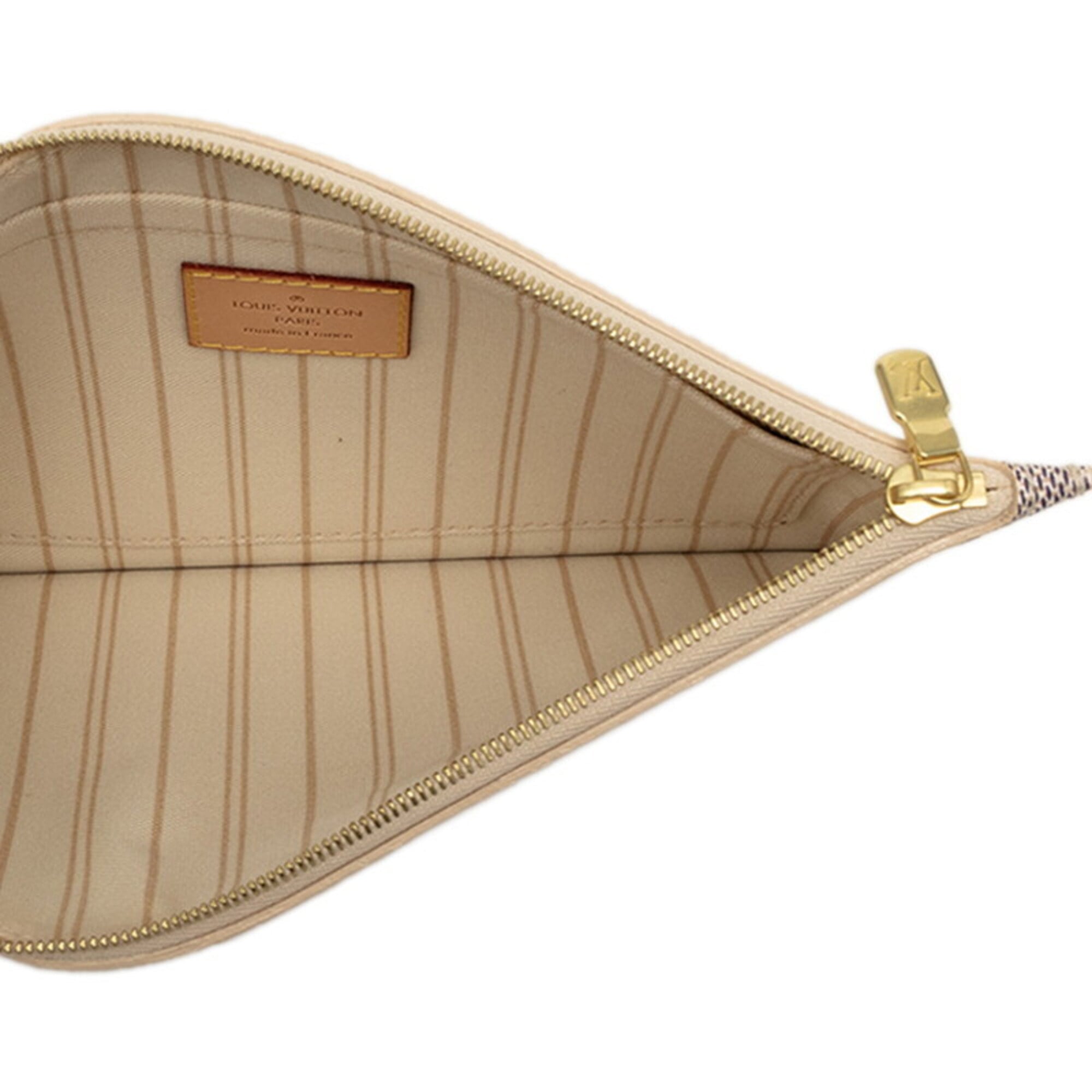 Louis Vuitton Damier Azur White Pvc Leather Handbag (Pre-Owned)