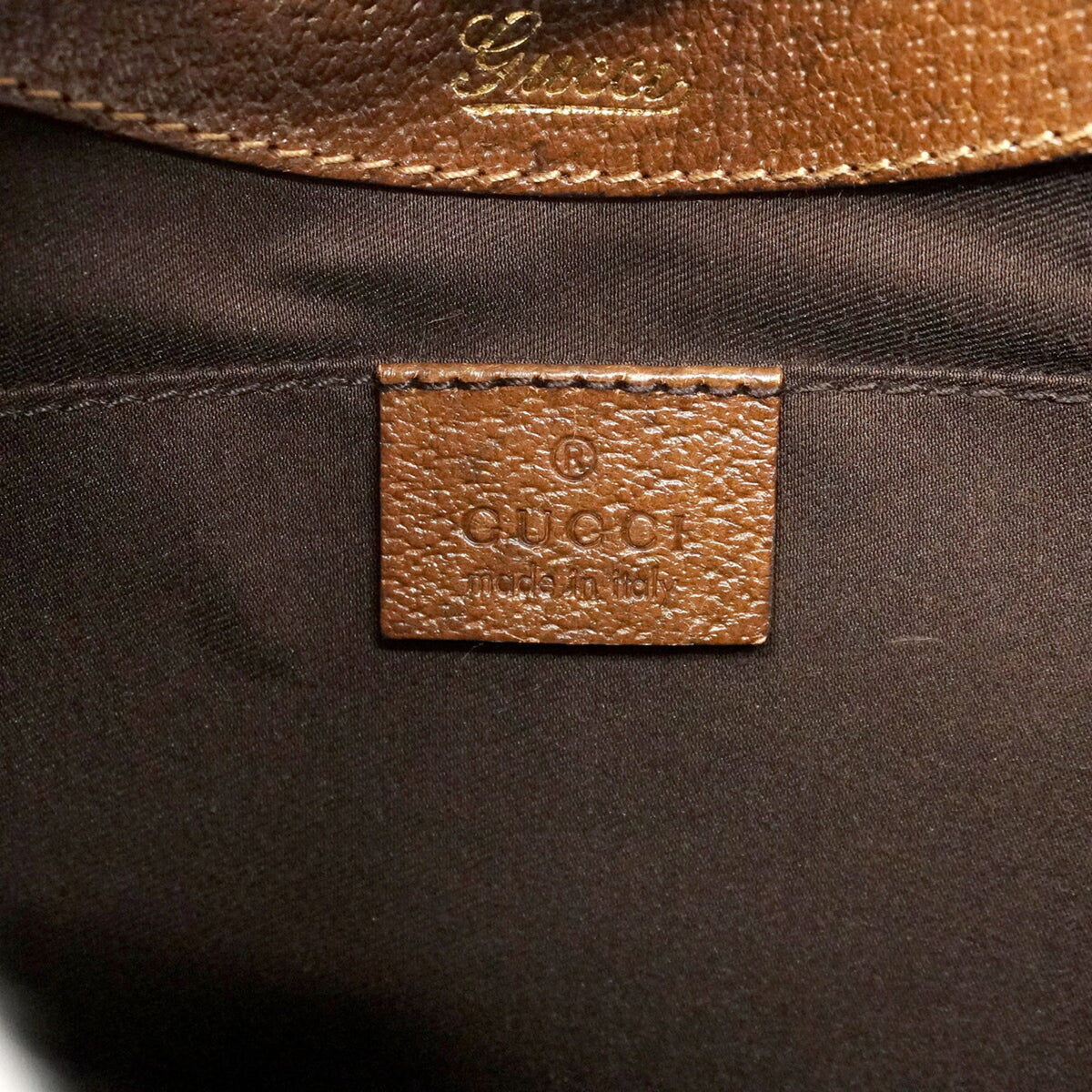 Gucci Brown Canvas Handbag (Pre-Owned)