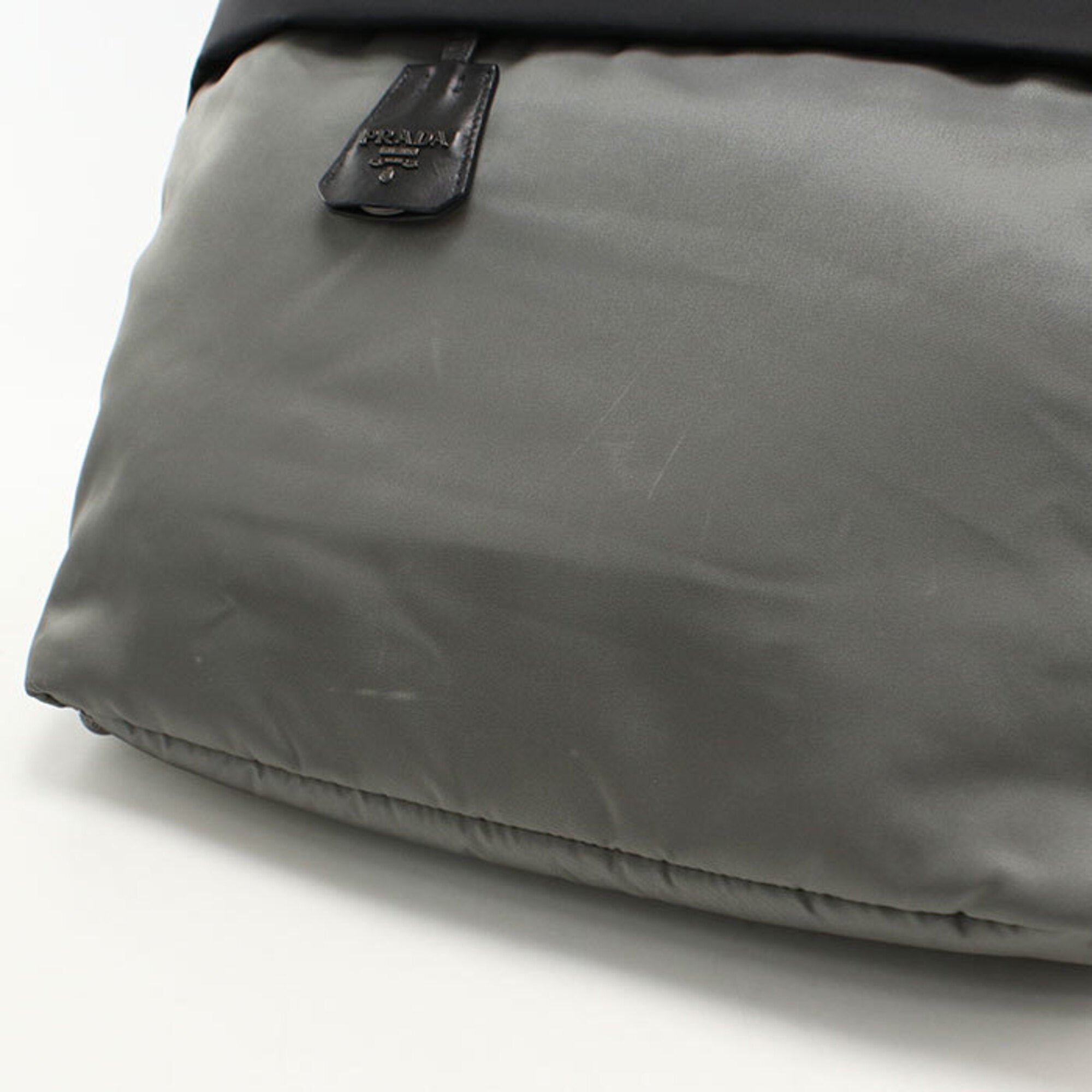 Prada Gray Nylon Tote Bag (Pre-Owned)
