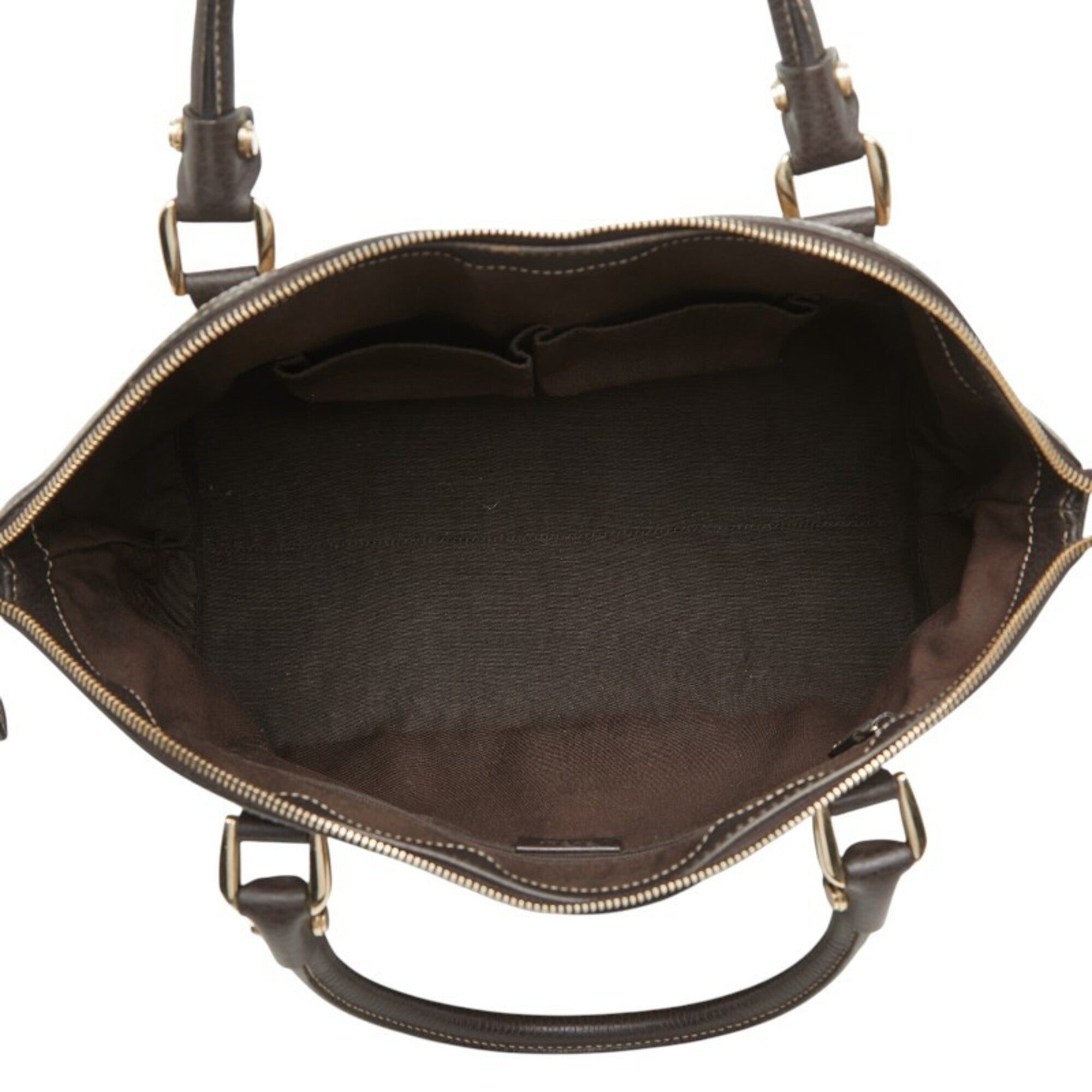 Gucci Brown Leather Handbag Shoulder Bag (Pre-Owned)