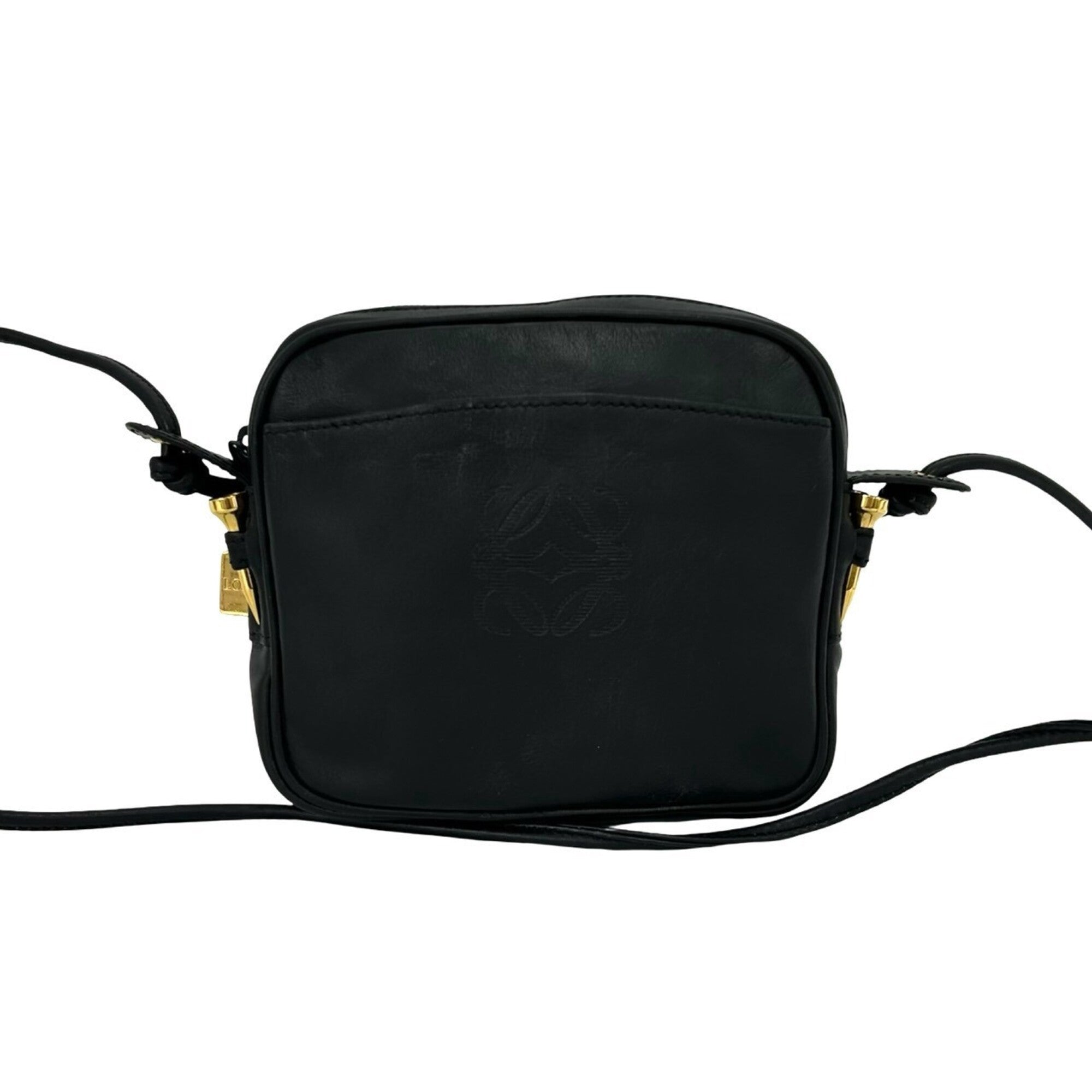 Loewe Black Leather Pochette Shoulder Bag (Pre-Owned)