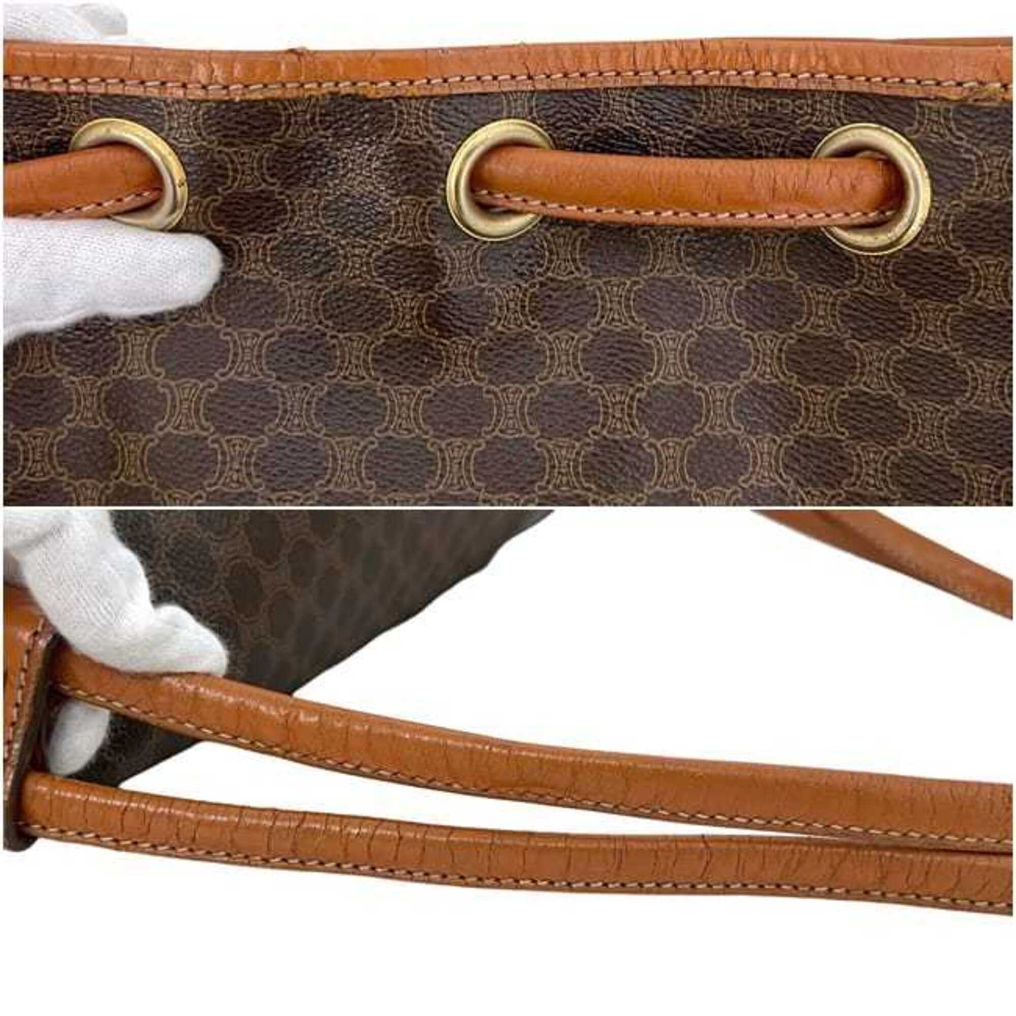 Celine Brown Pvc Leather Pouch Shoulder Bag (Pre-Owned)