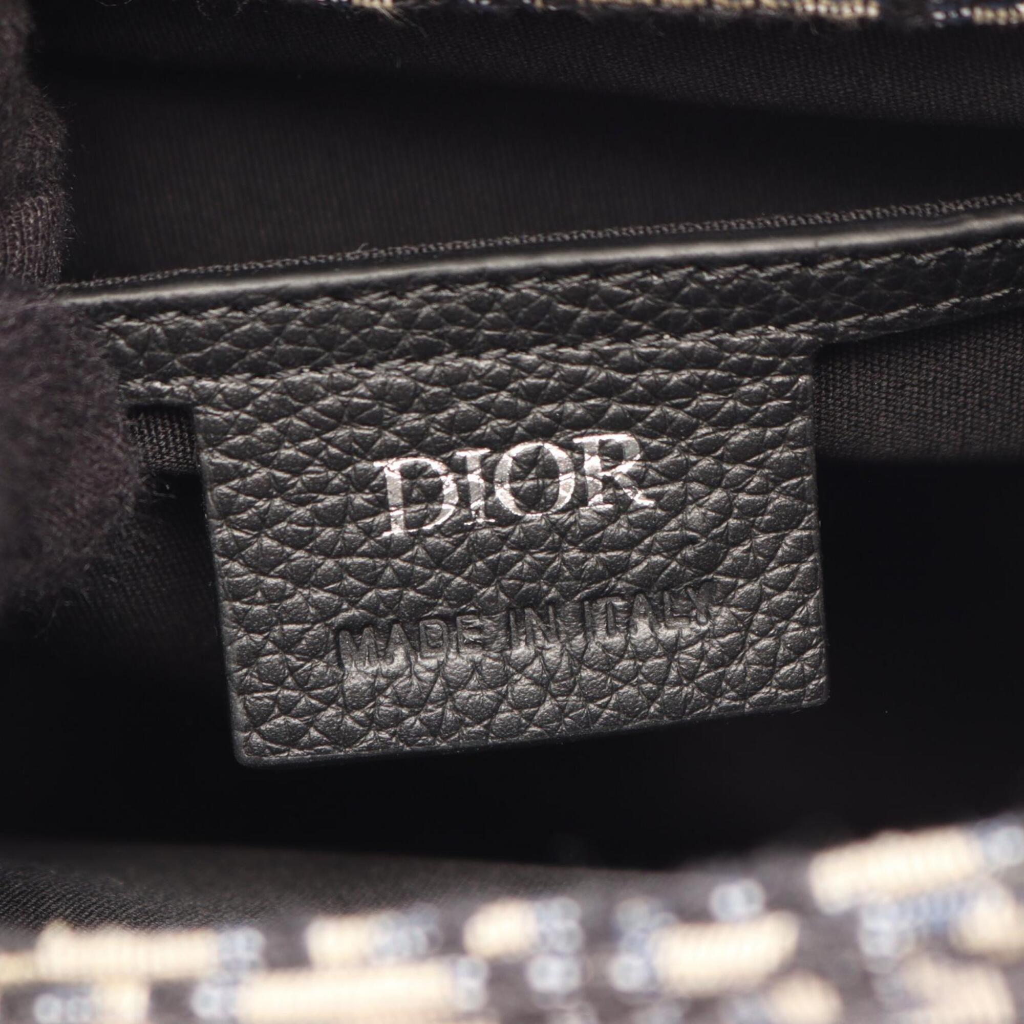 Christian Dior Beige Black Navy Canvas Jersey Backpack Handbag (Pre-Owned)